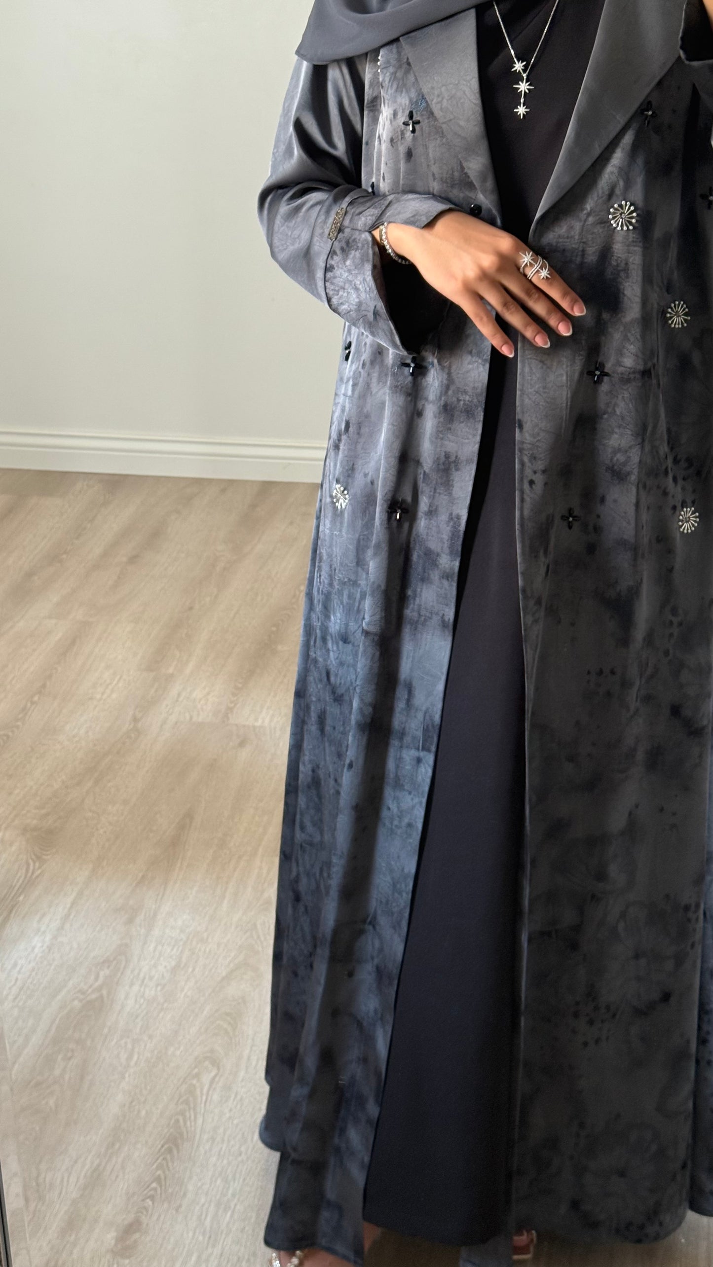 Grey abaya