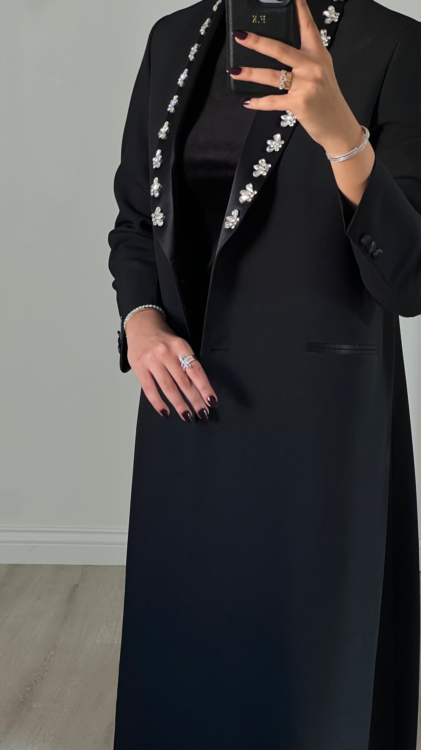 Black blazer with crystals ( fawri )