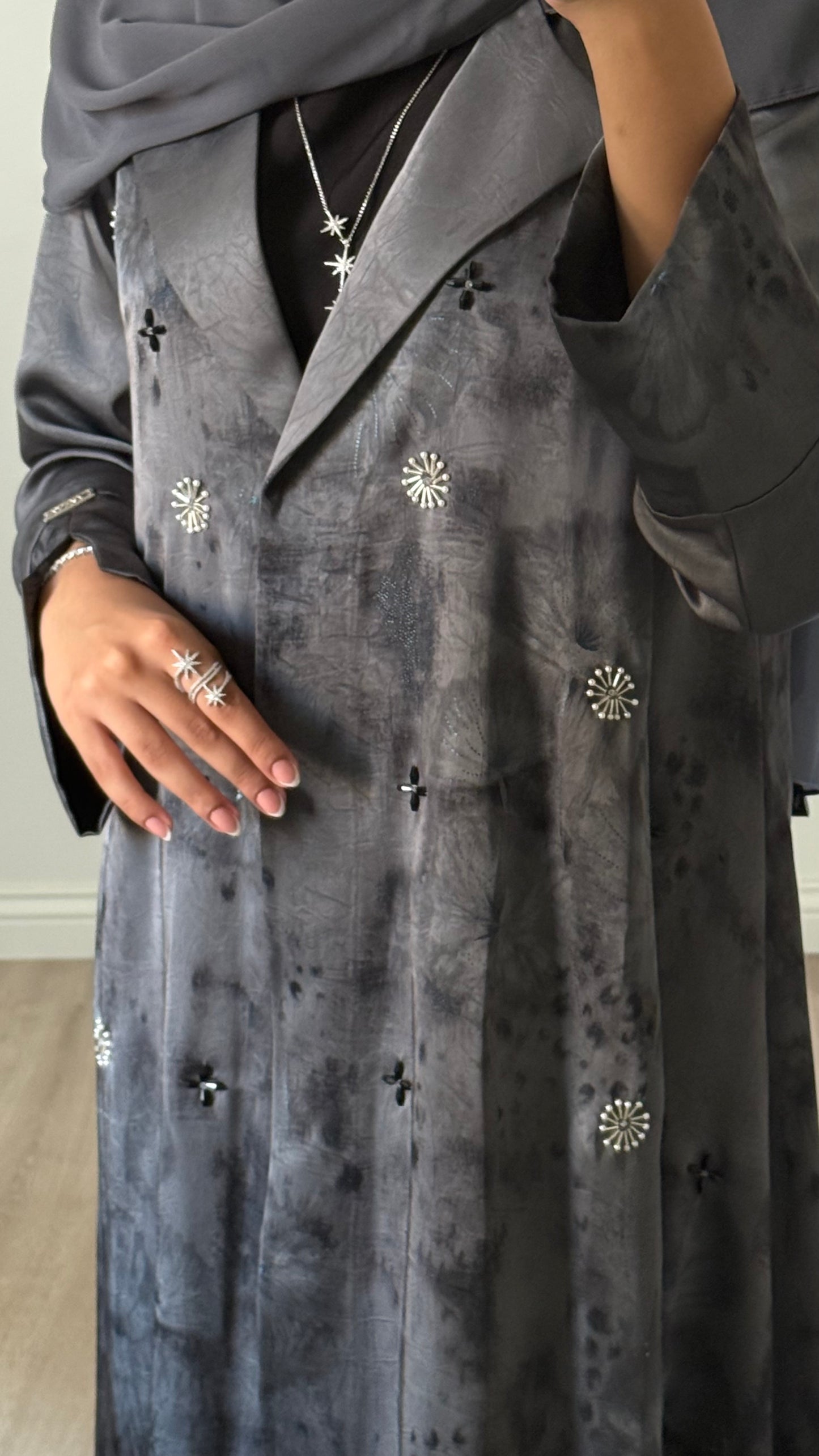 Grey abaya