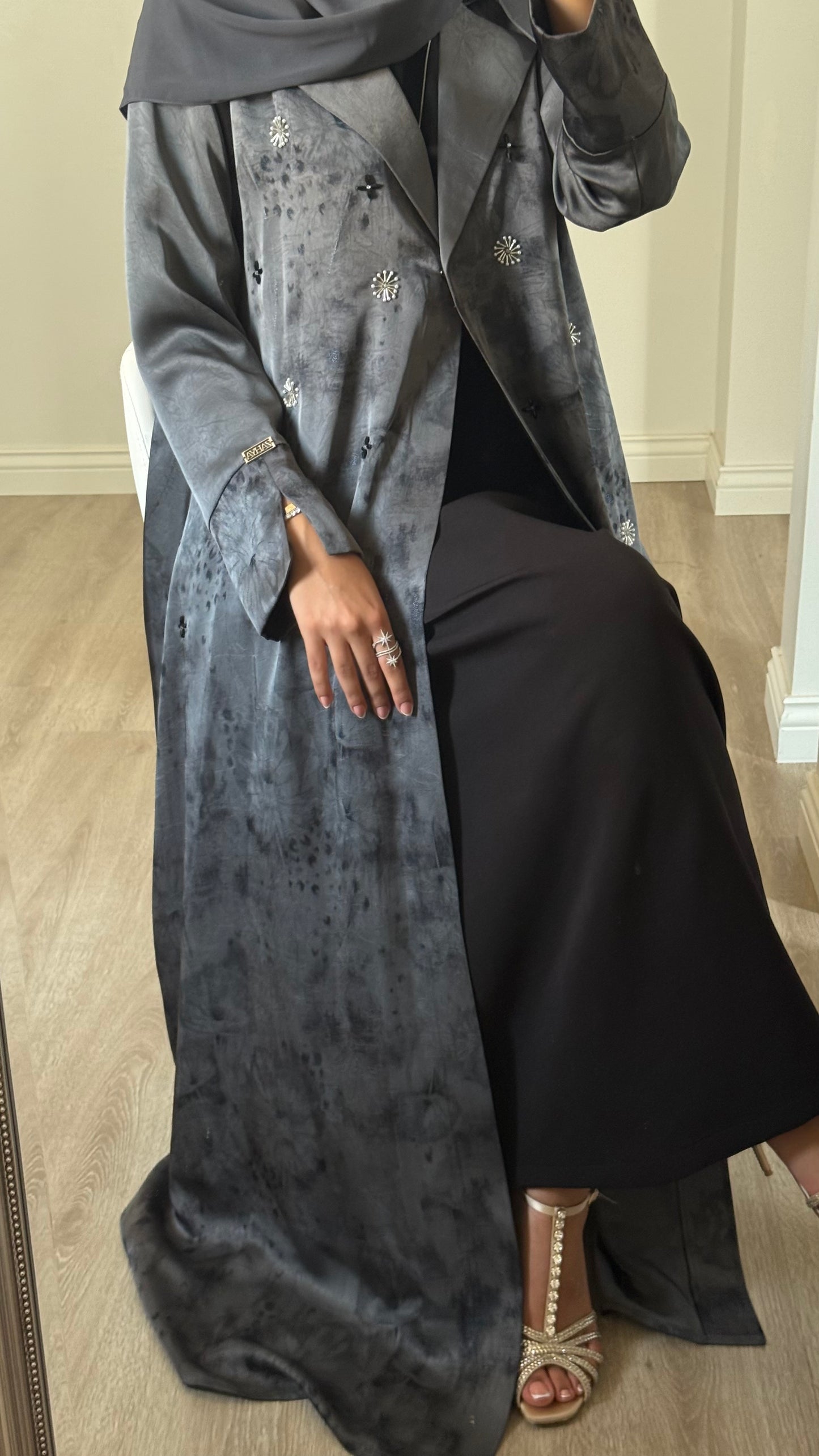 Grey abaya