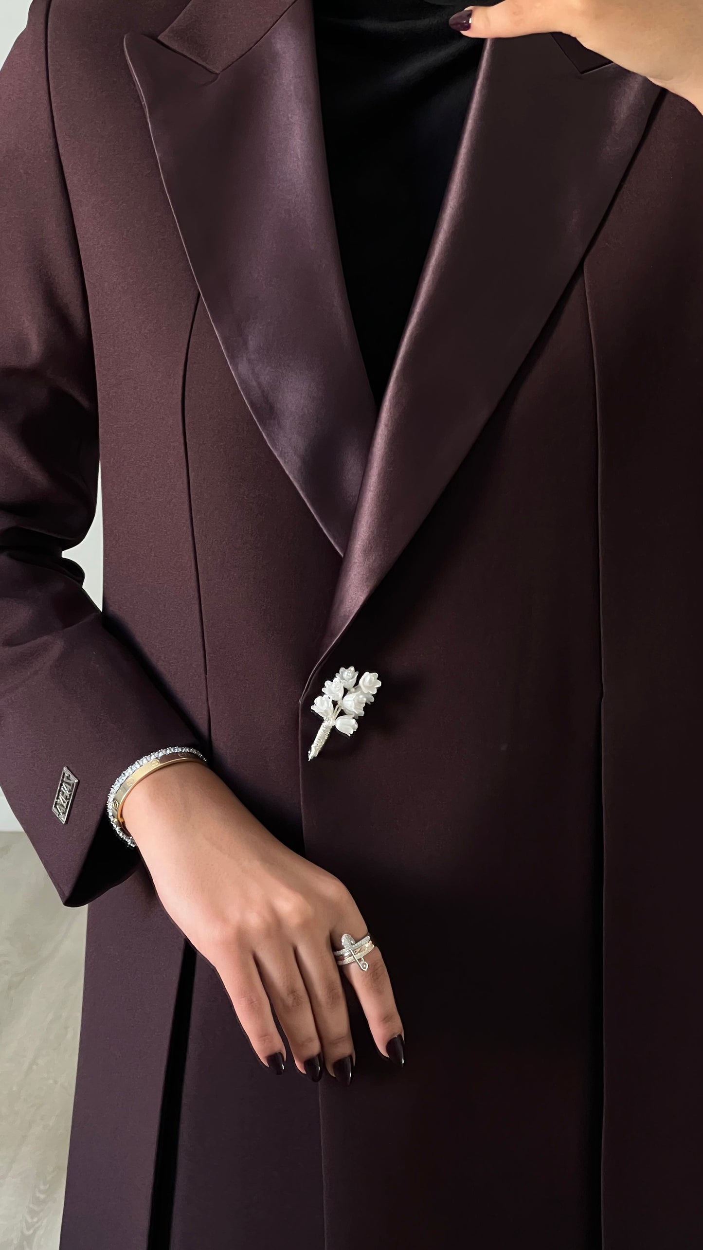The dark cocoa blazer