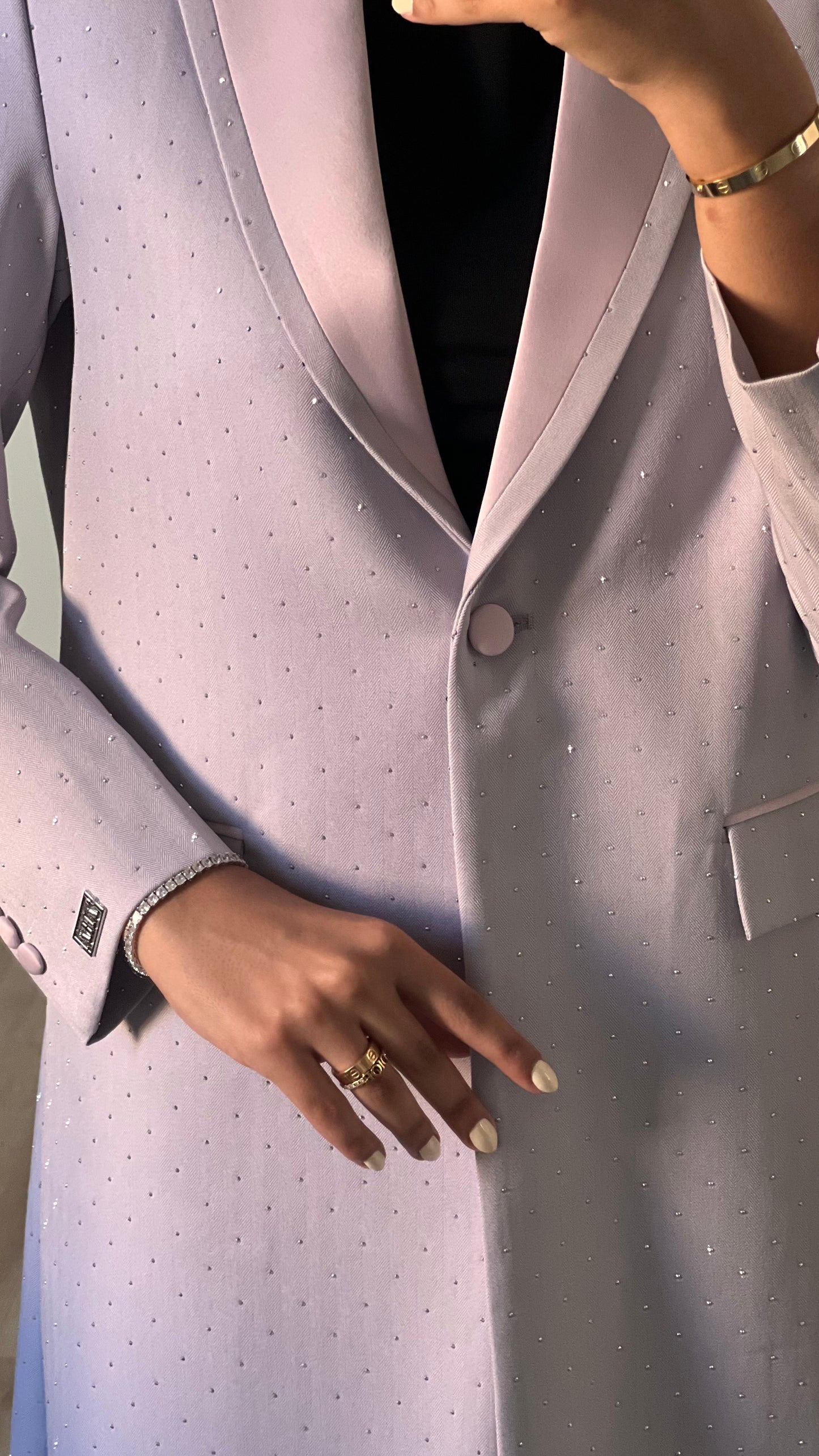 The sparkling blazer in lavender