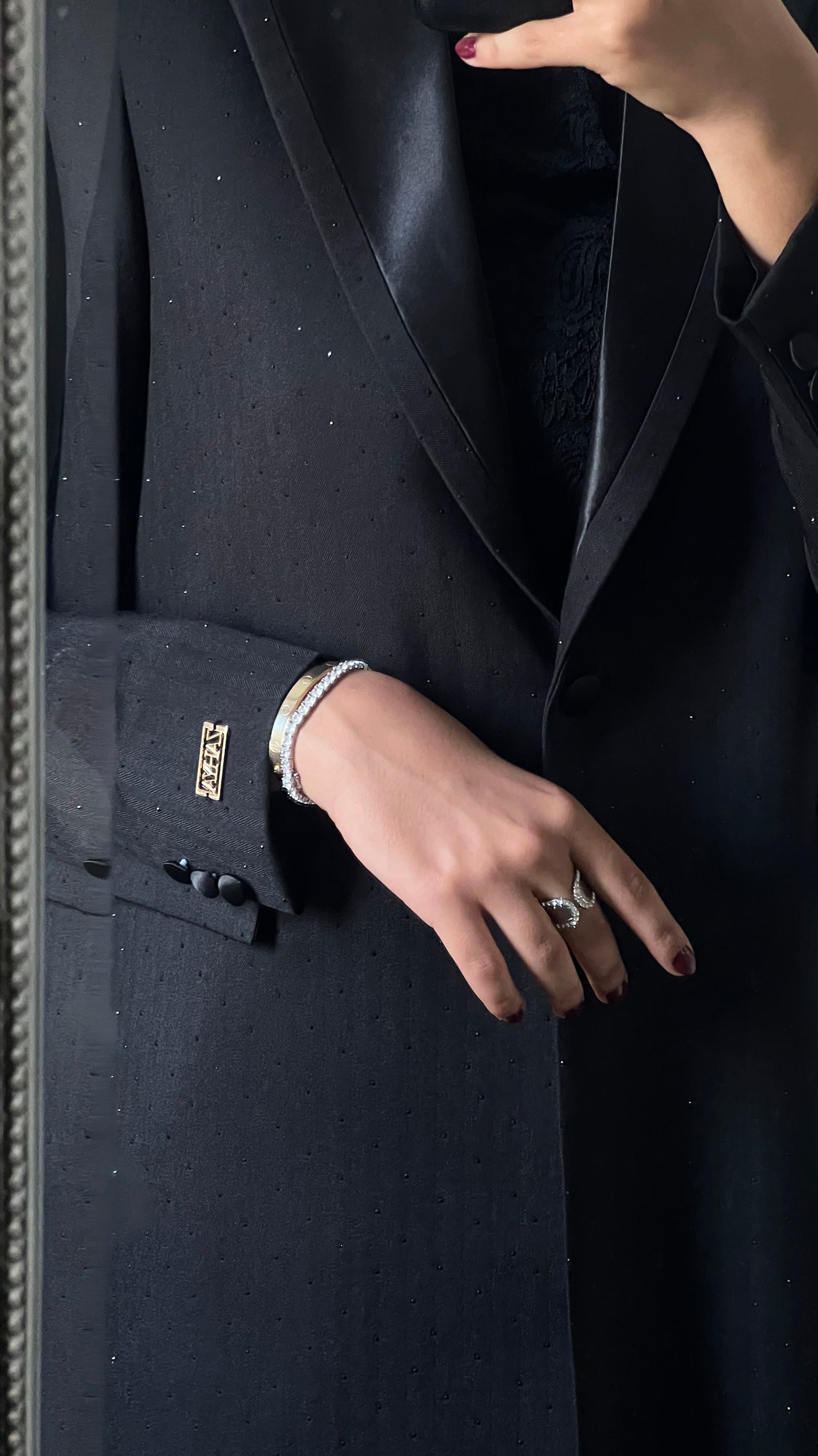 The sparkling blazer in black