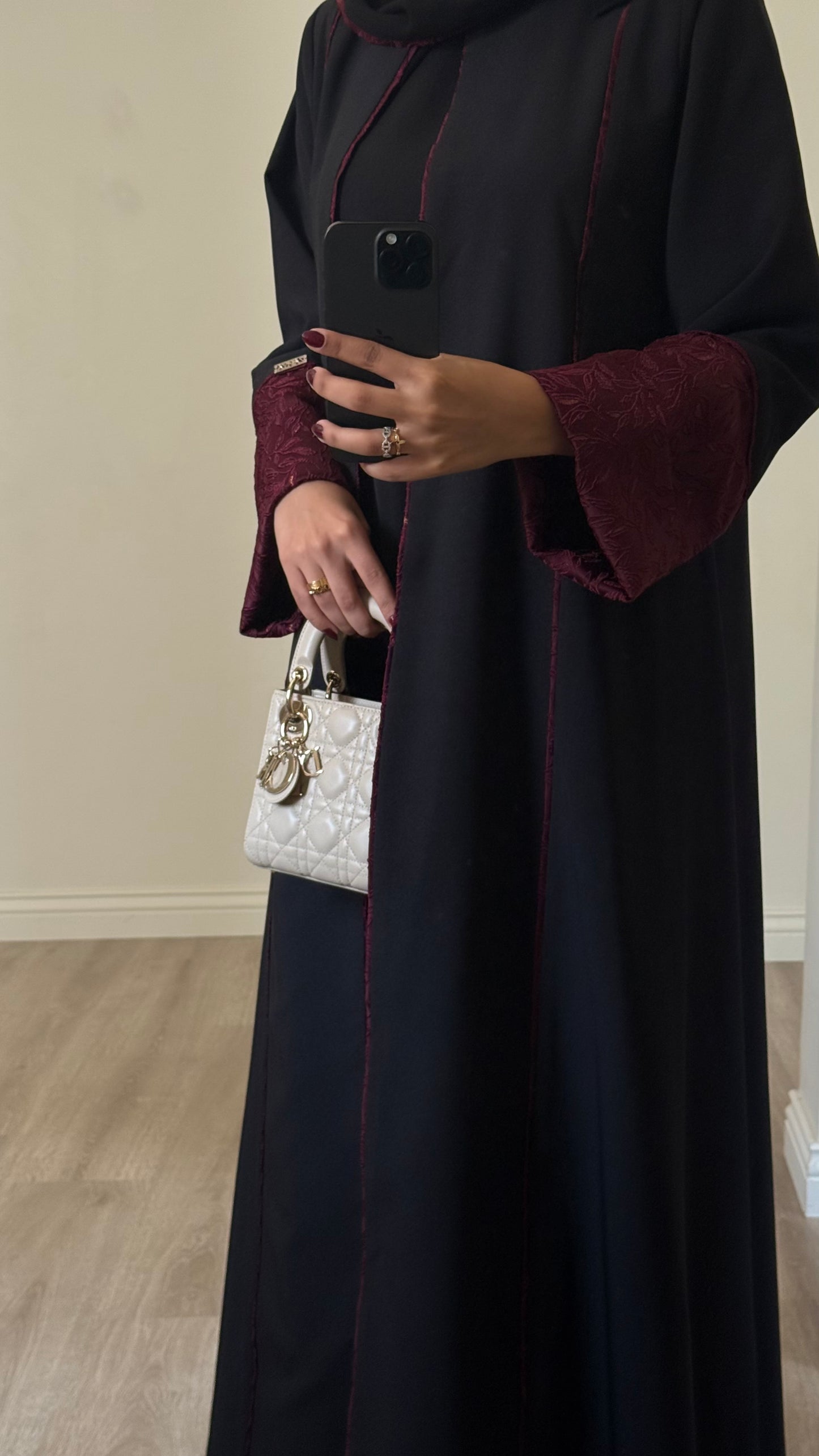 Maroon abaya