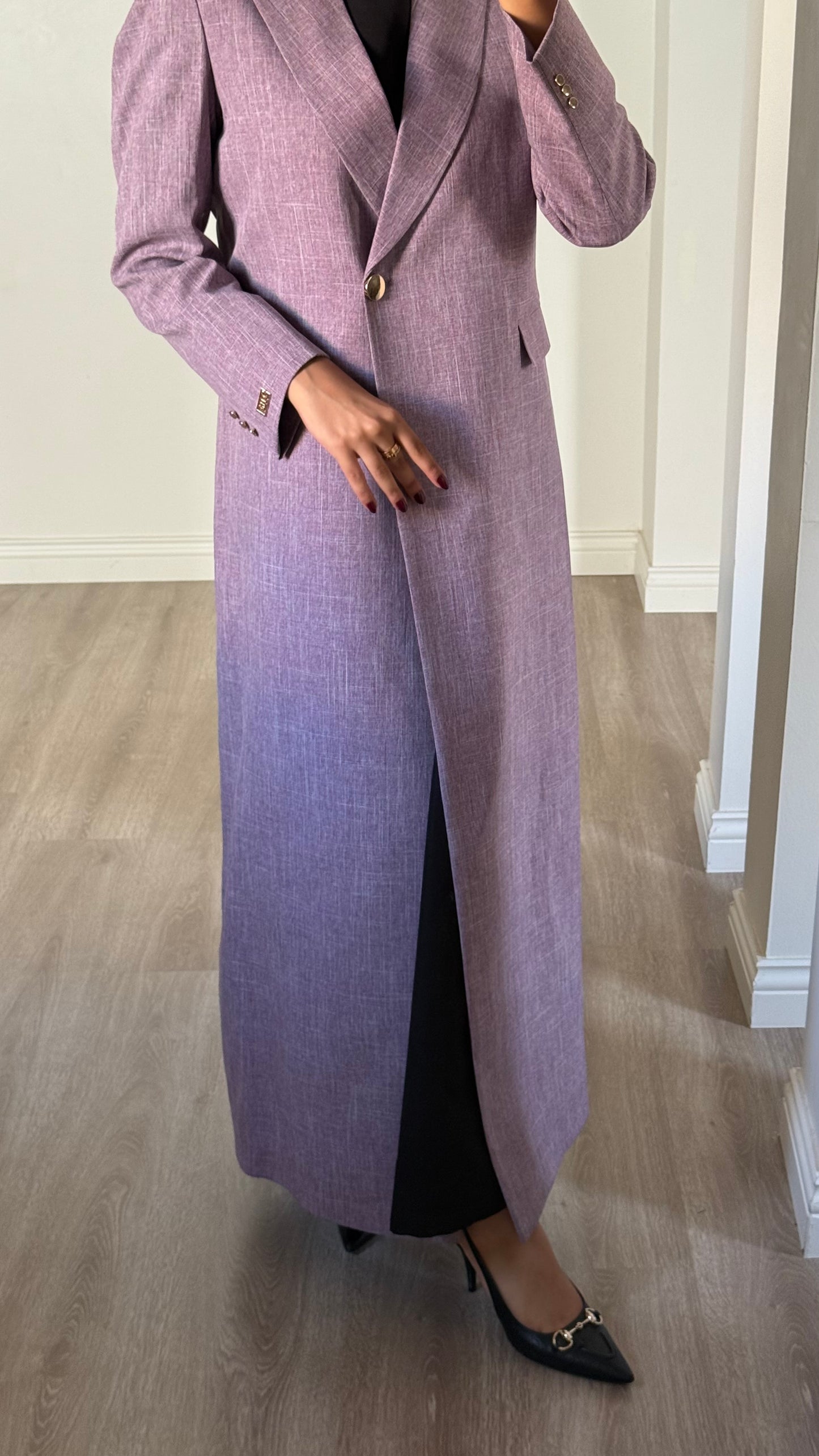 Purple linen blazer