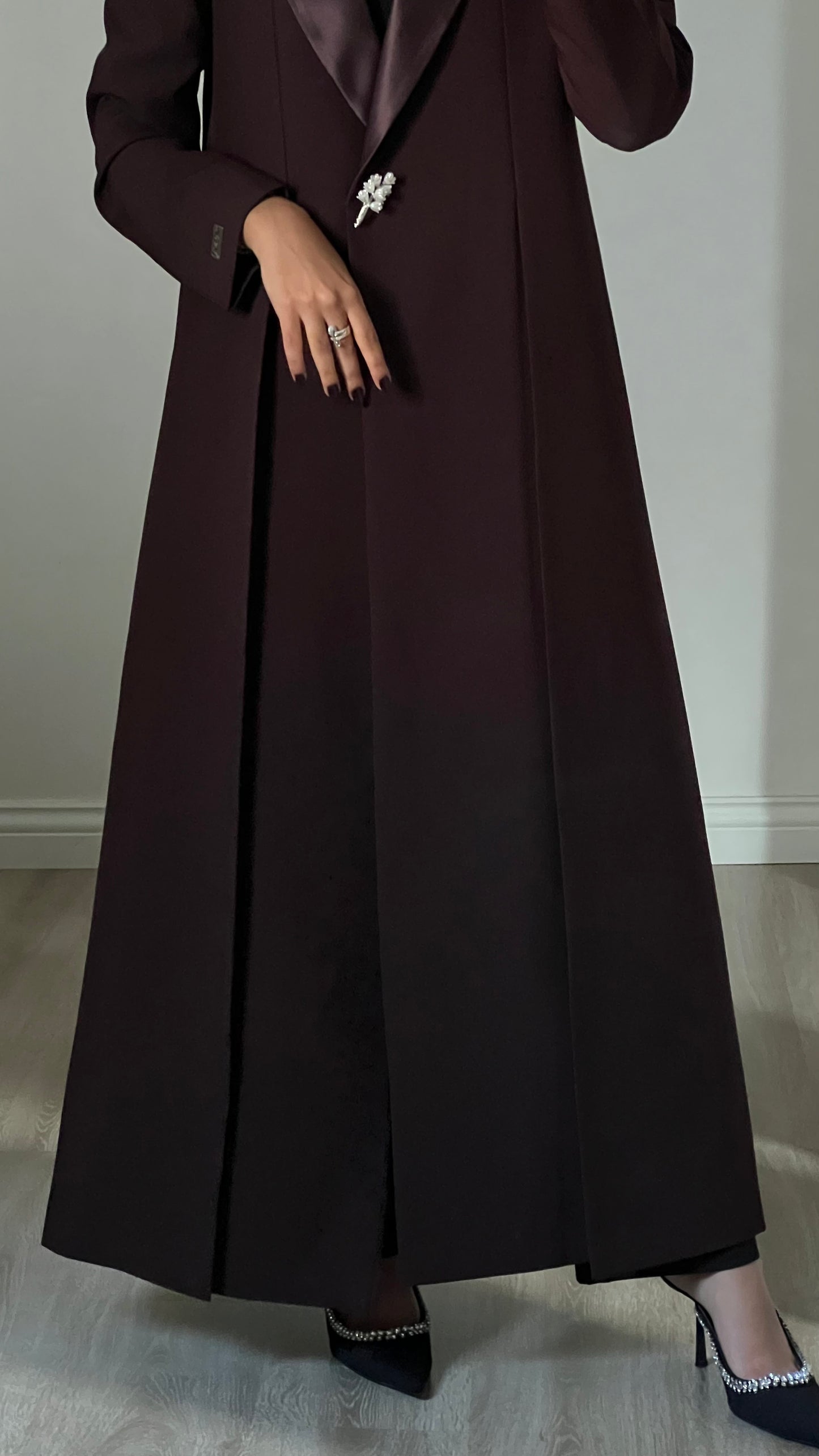 The dark cocoa blazer
