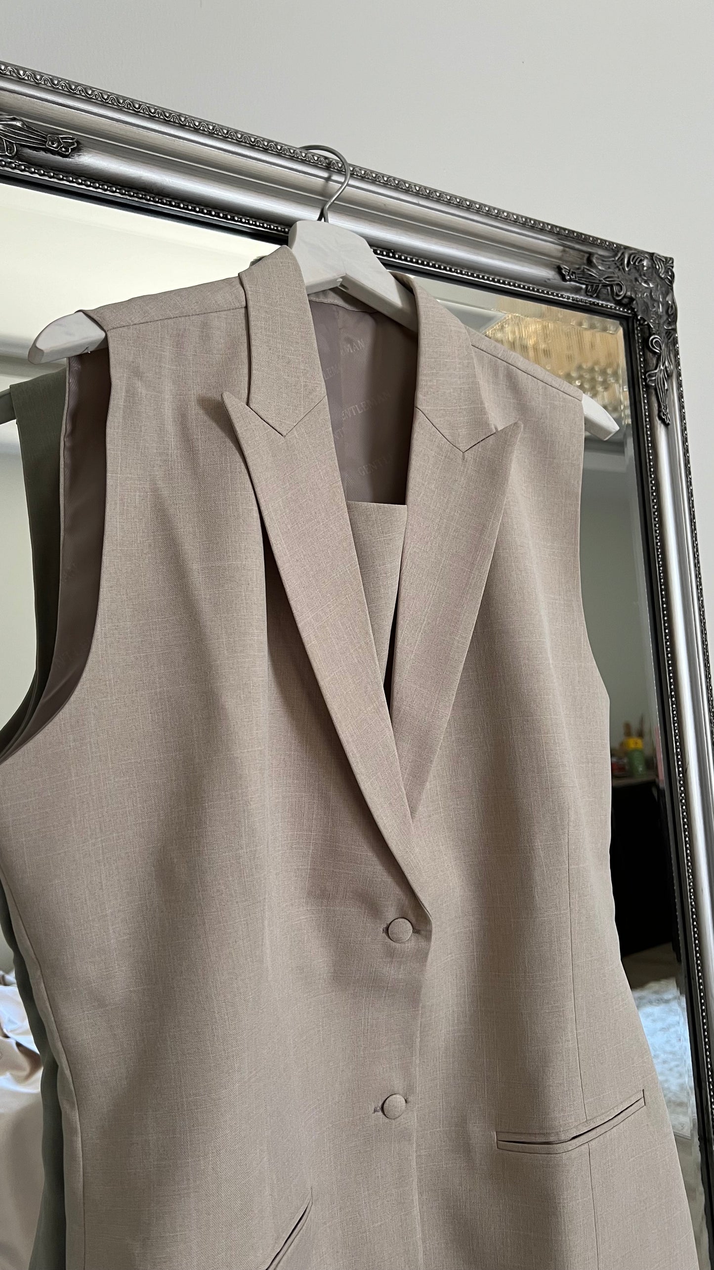3 piece linen suit