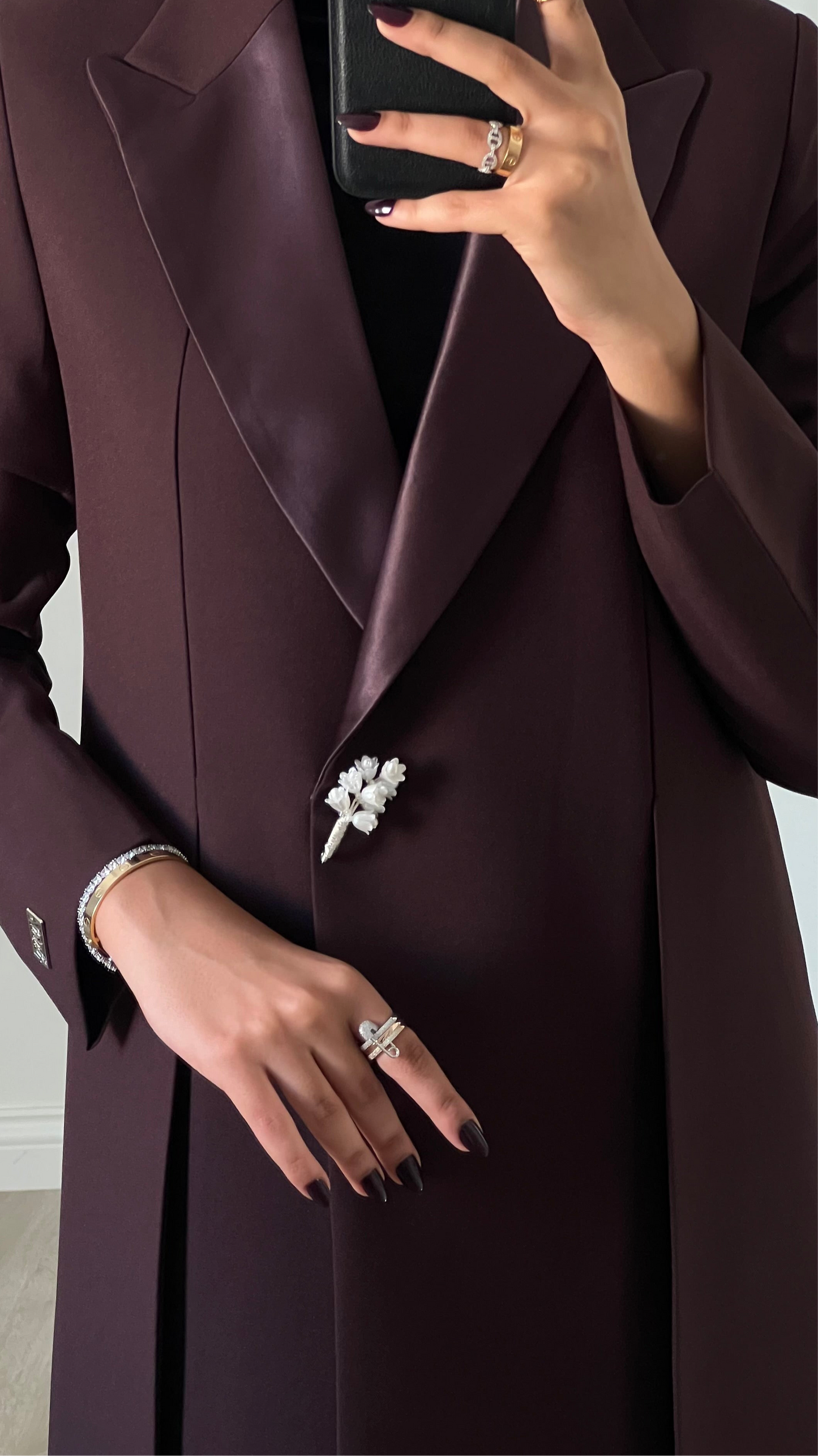 The dark cocoa blazer