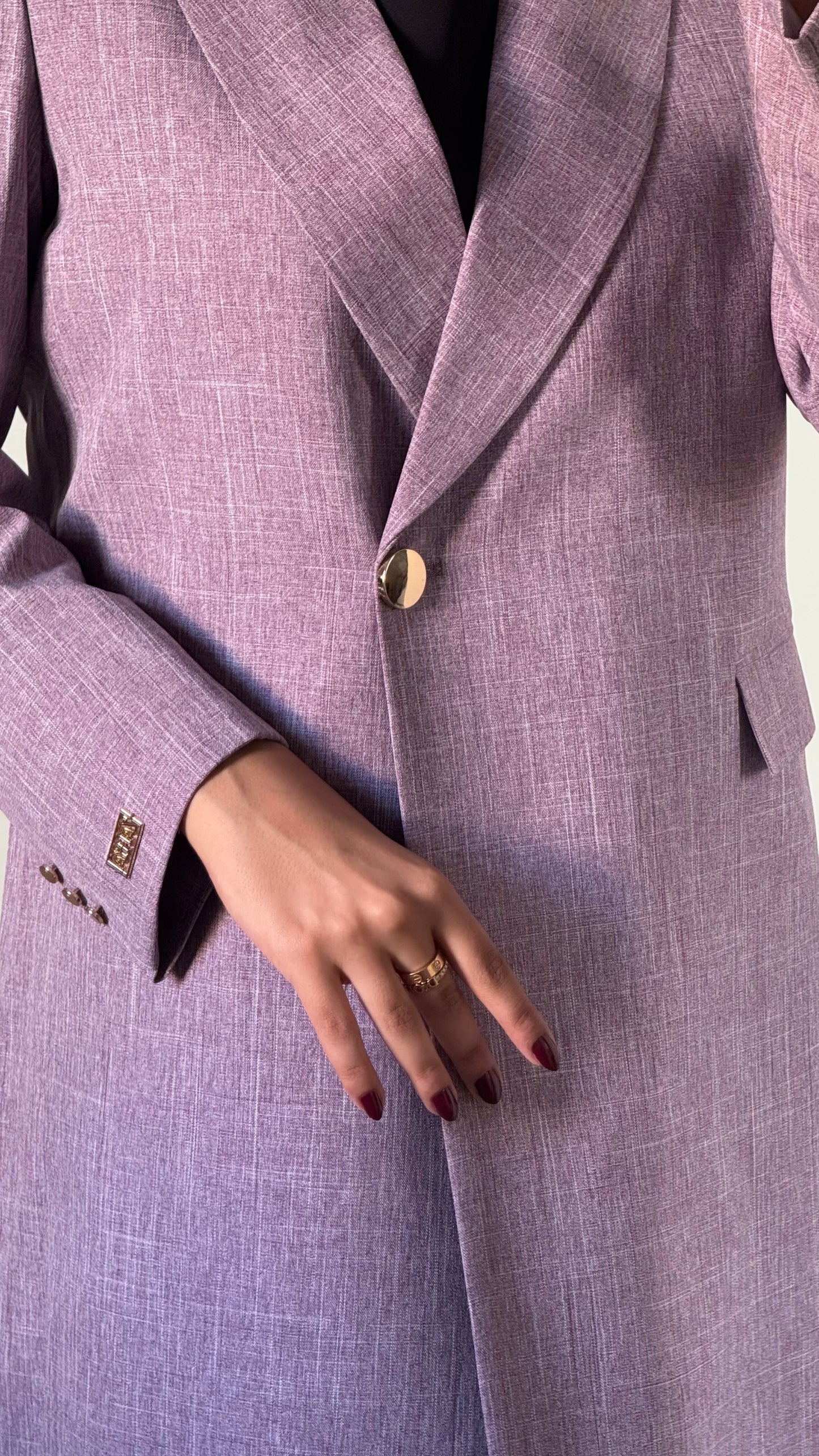 Purple linen blazer