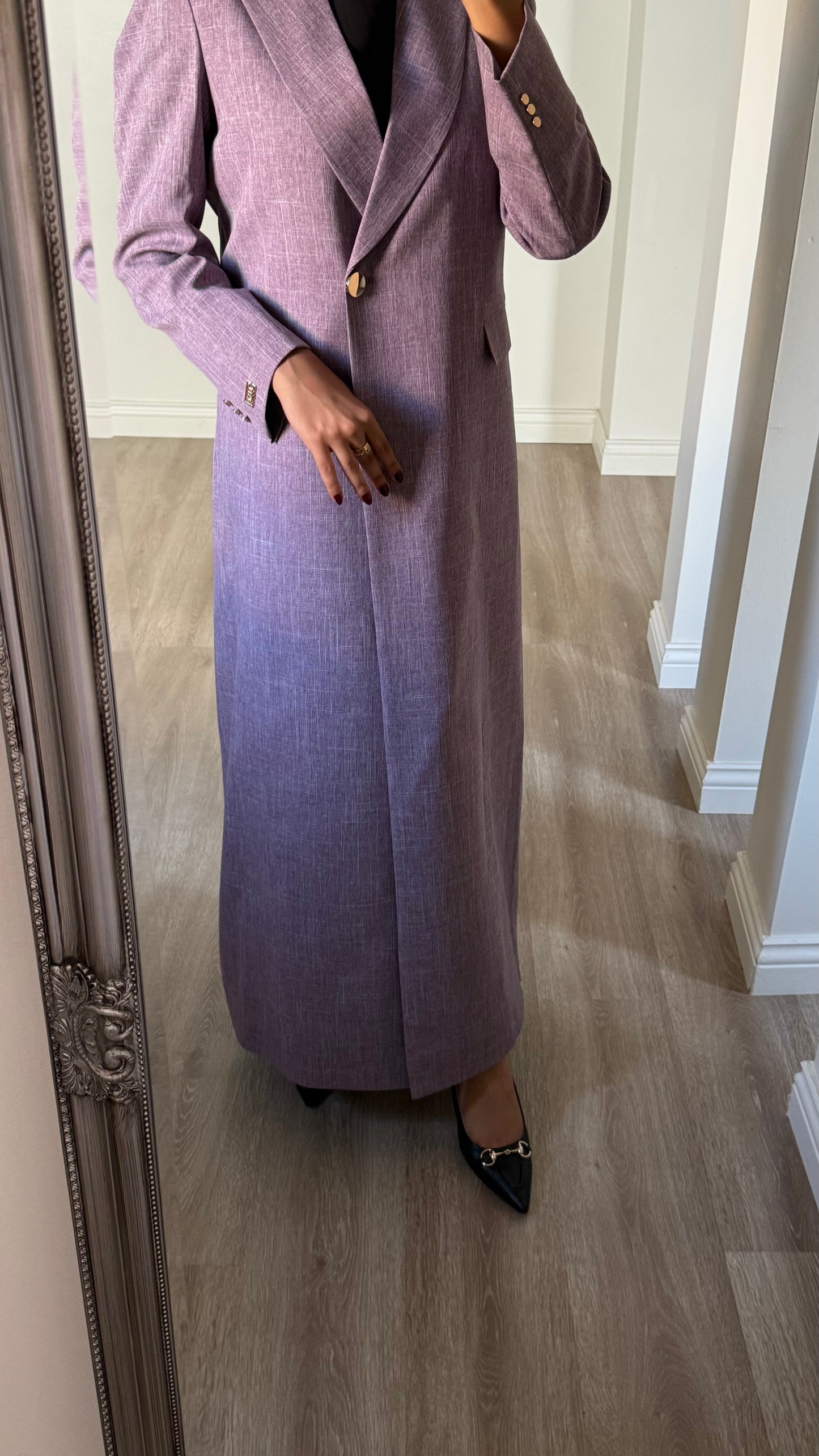 Purple linen blazer