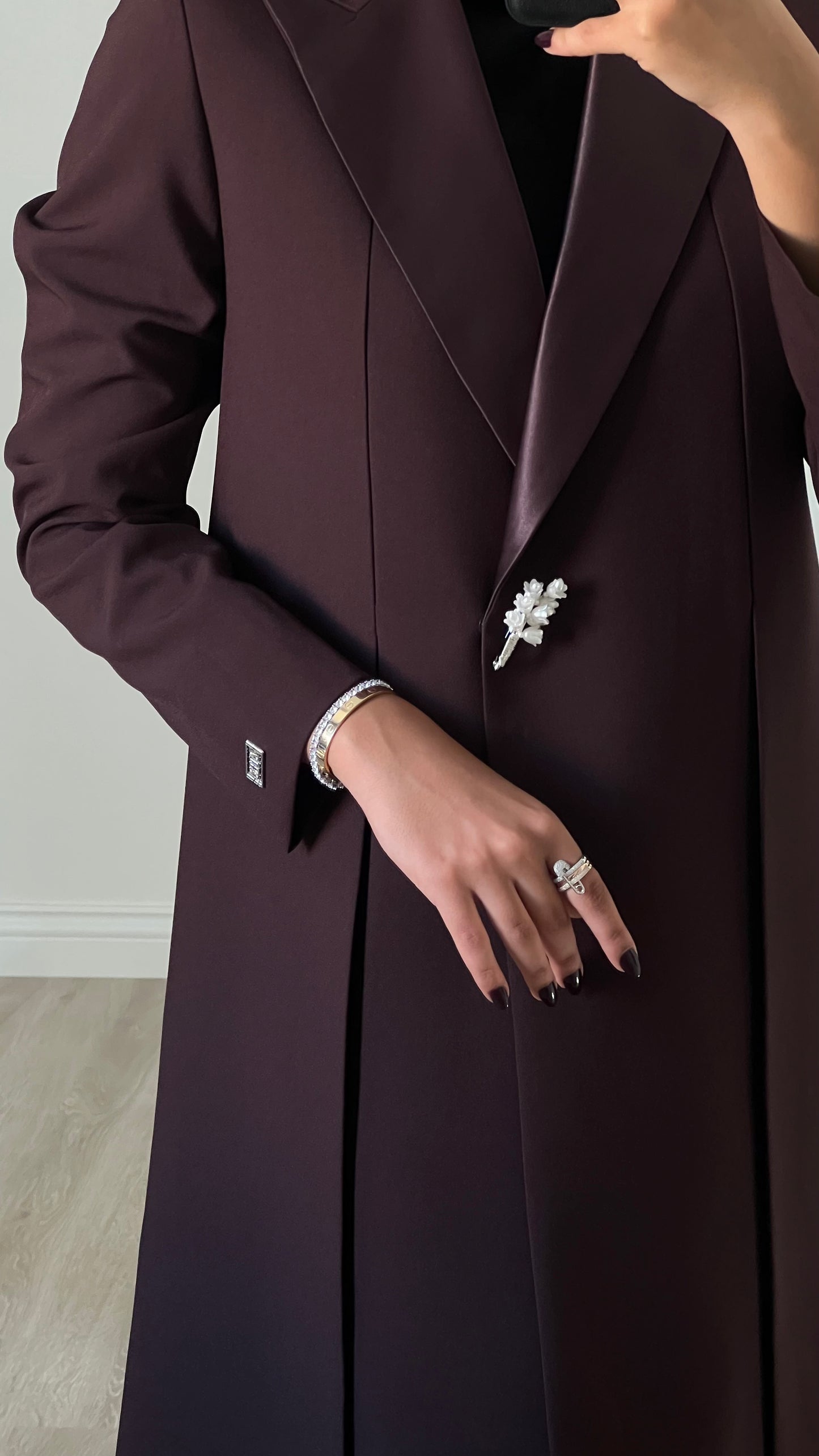 The dark cocoa blazer
