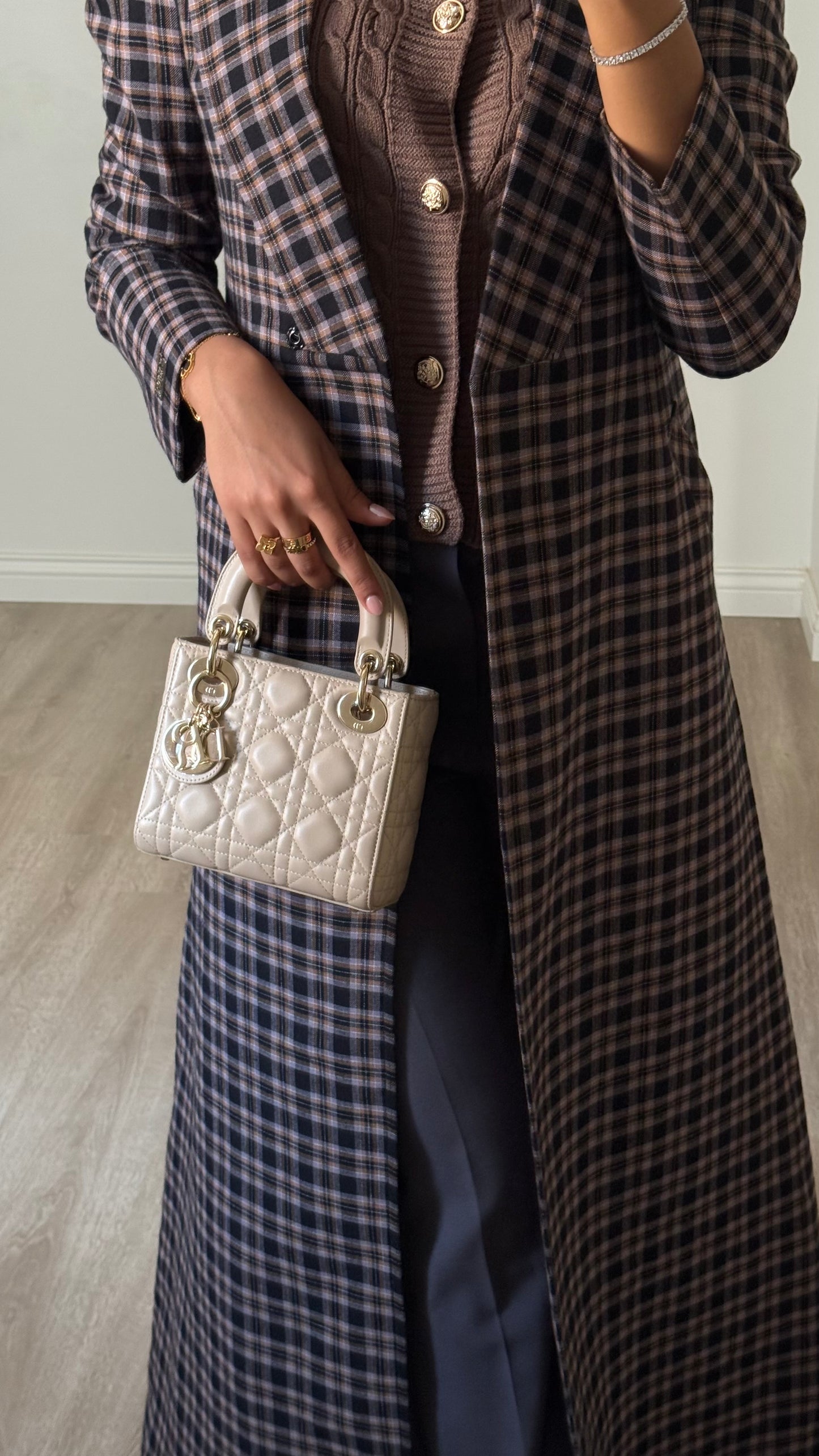 Heritage Check Coat -Brown