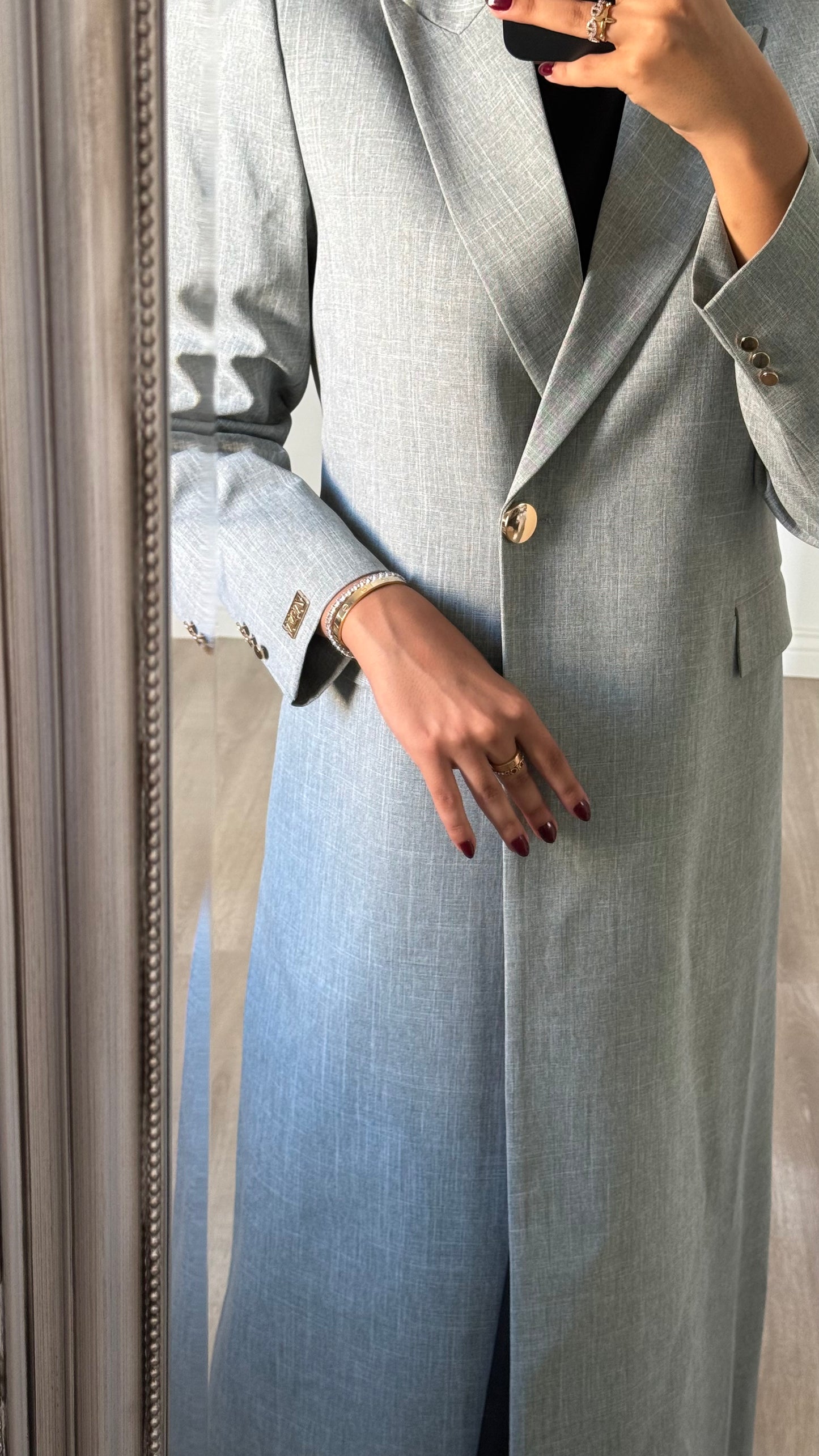 Light blue linen blazer