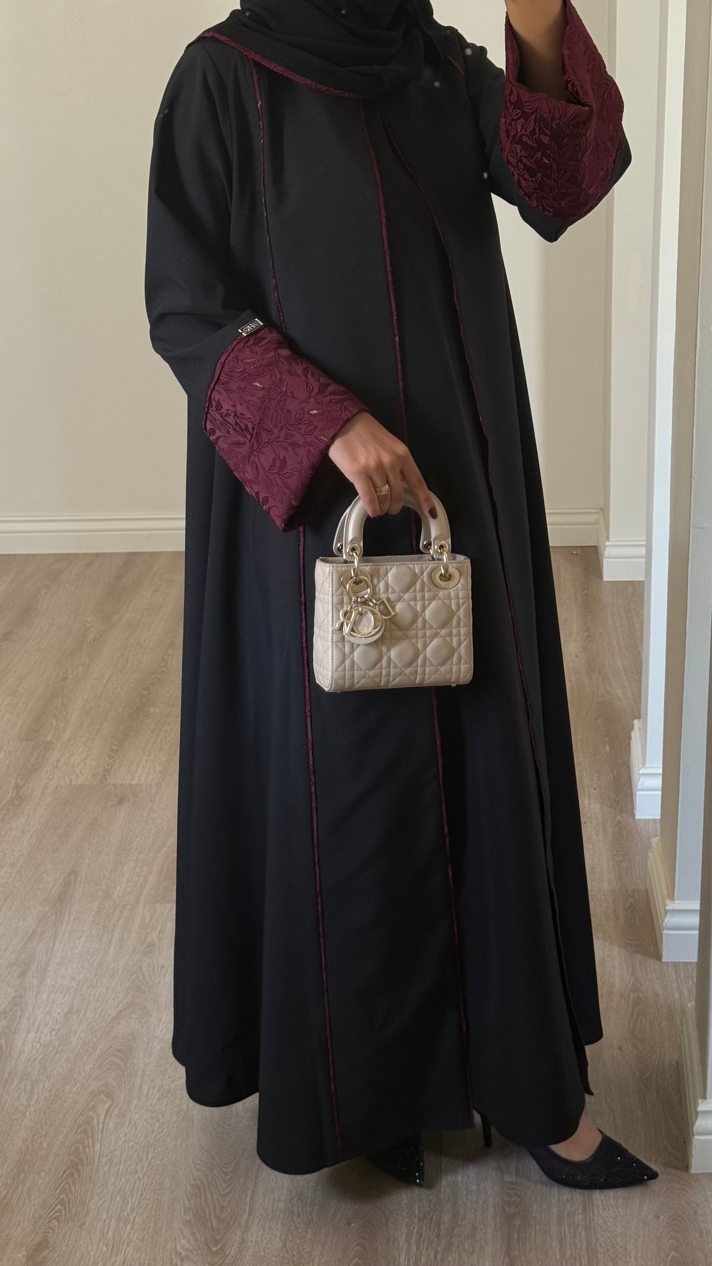 Maroon abaya