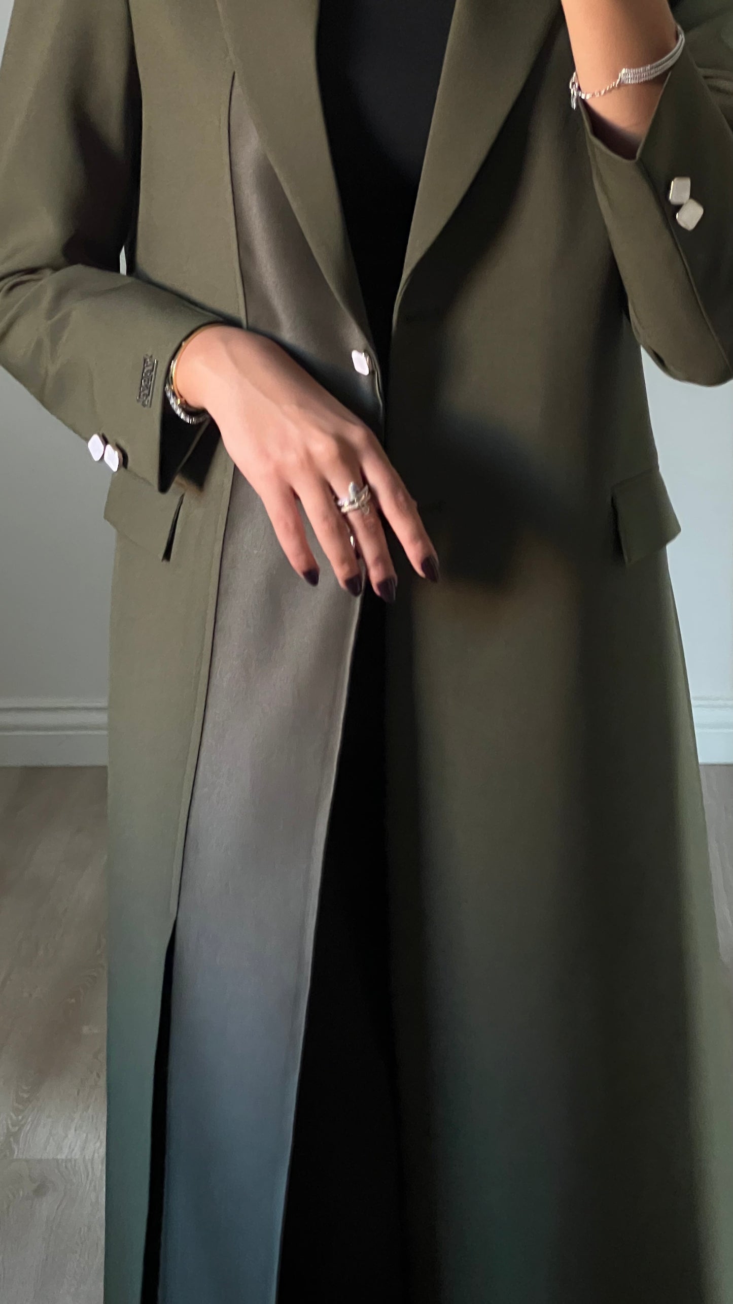 Olive green blazer ( fawri )