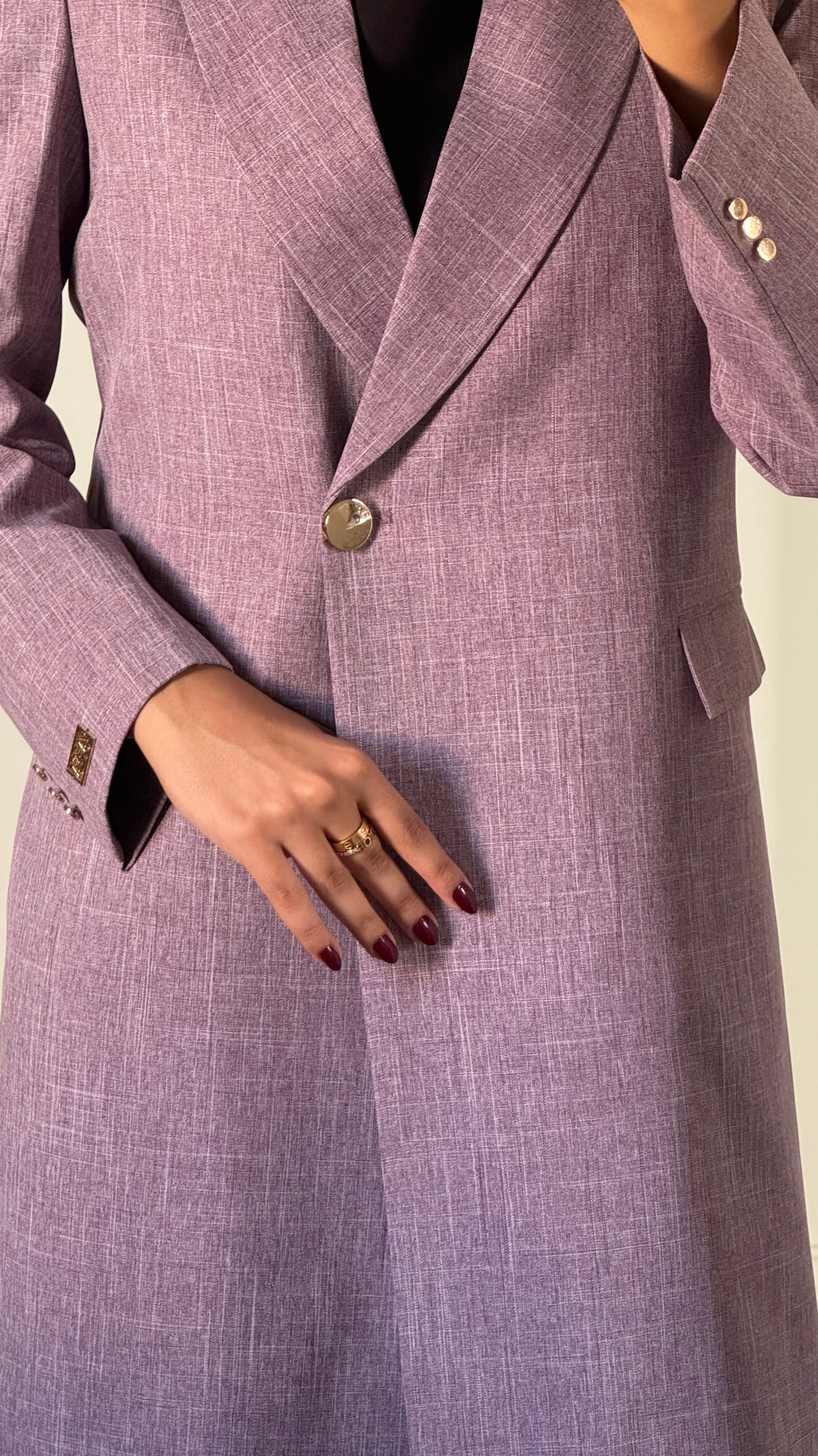Purple linen blazer