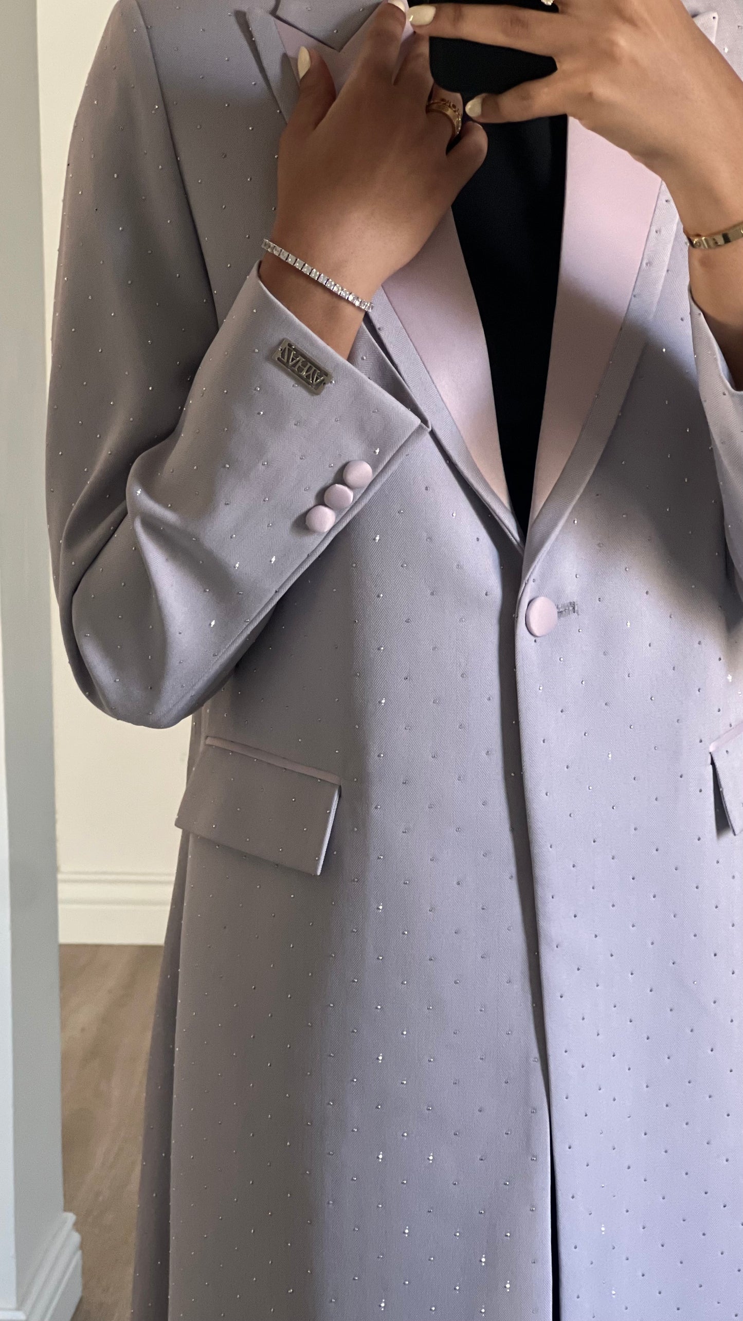 The sparkling blazer in lavender