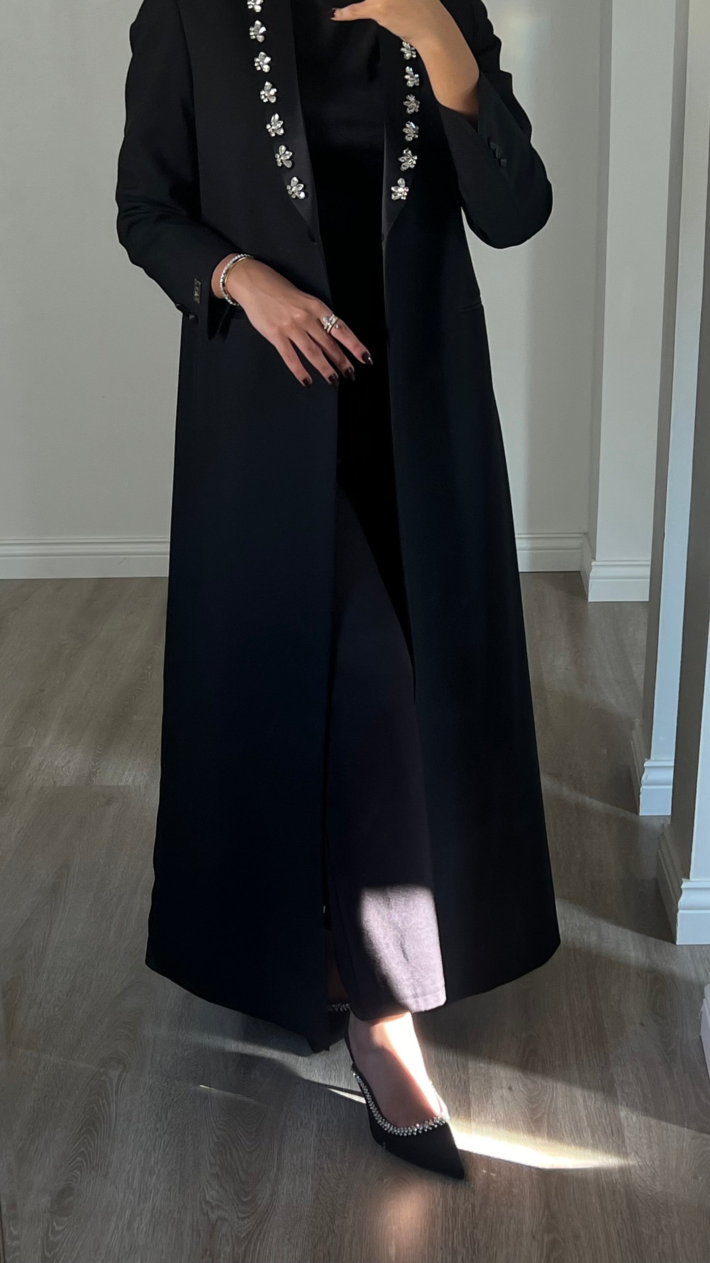 Black blazer with crystals