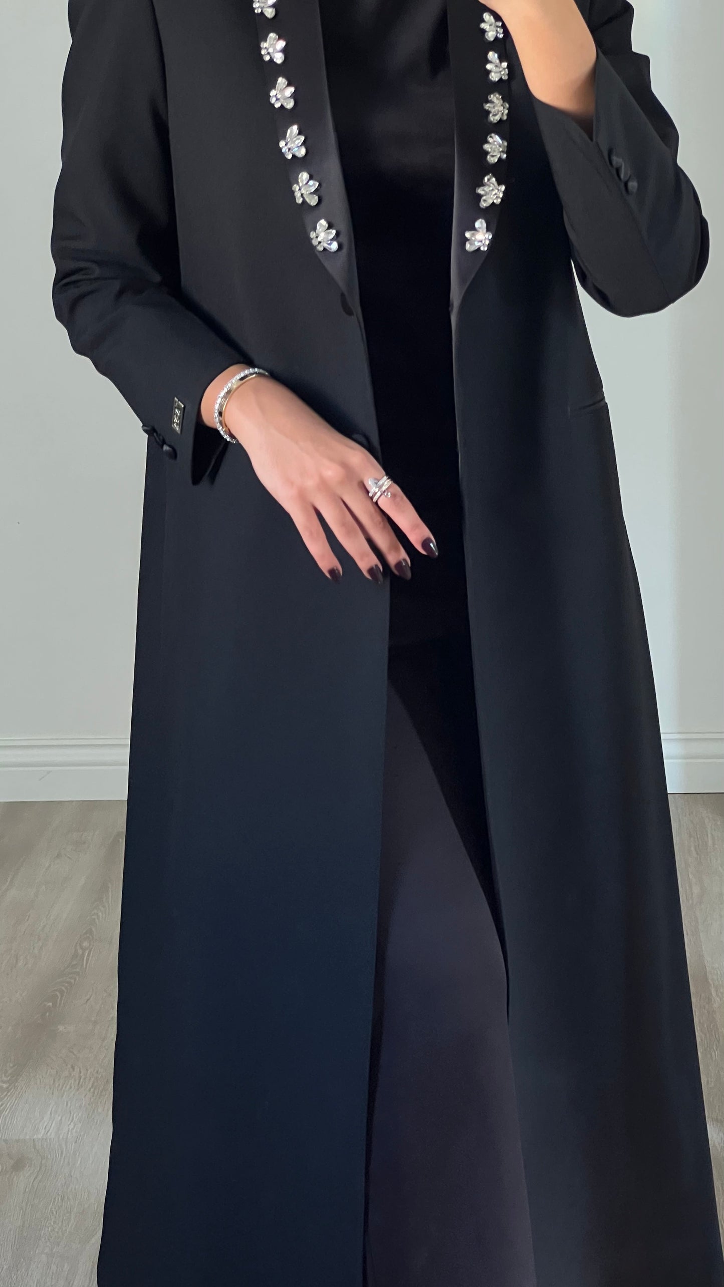 Black blazer with crystals