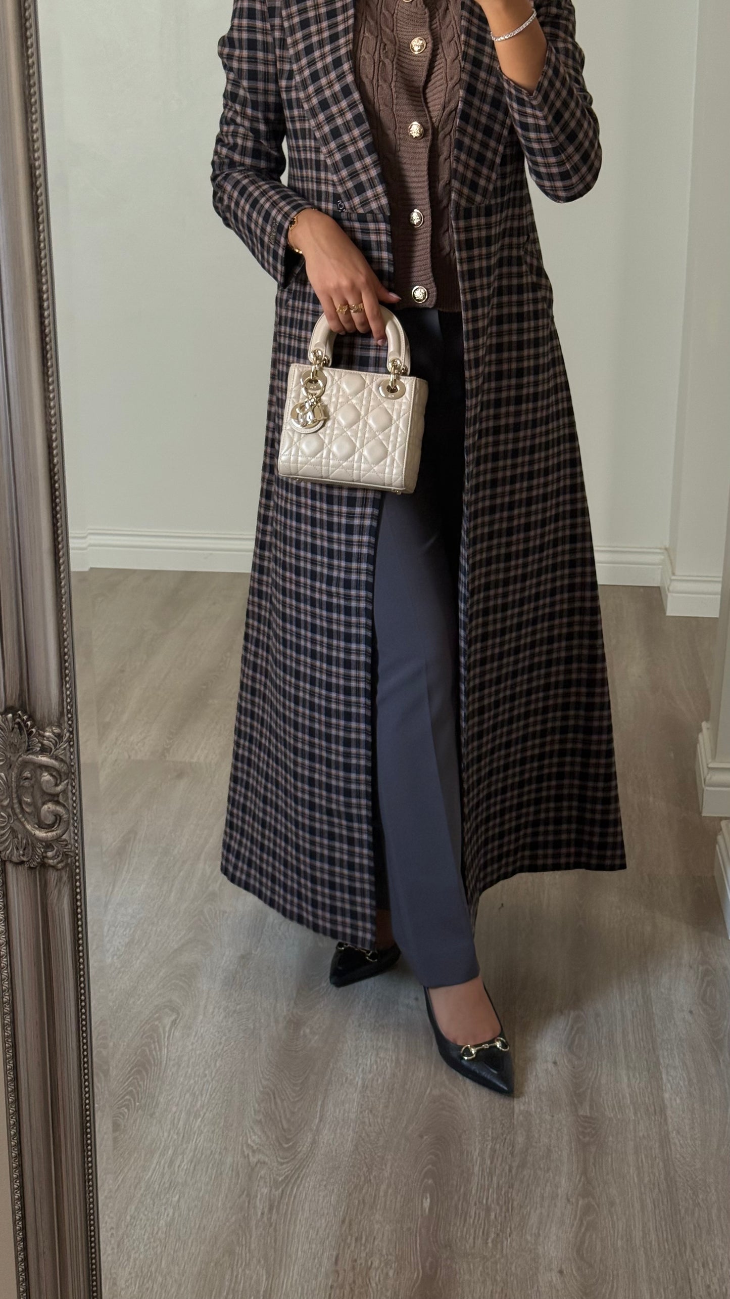 Heritage Check Coat -Brown