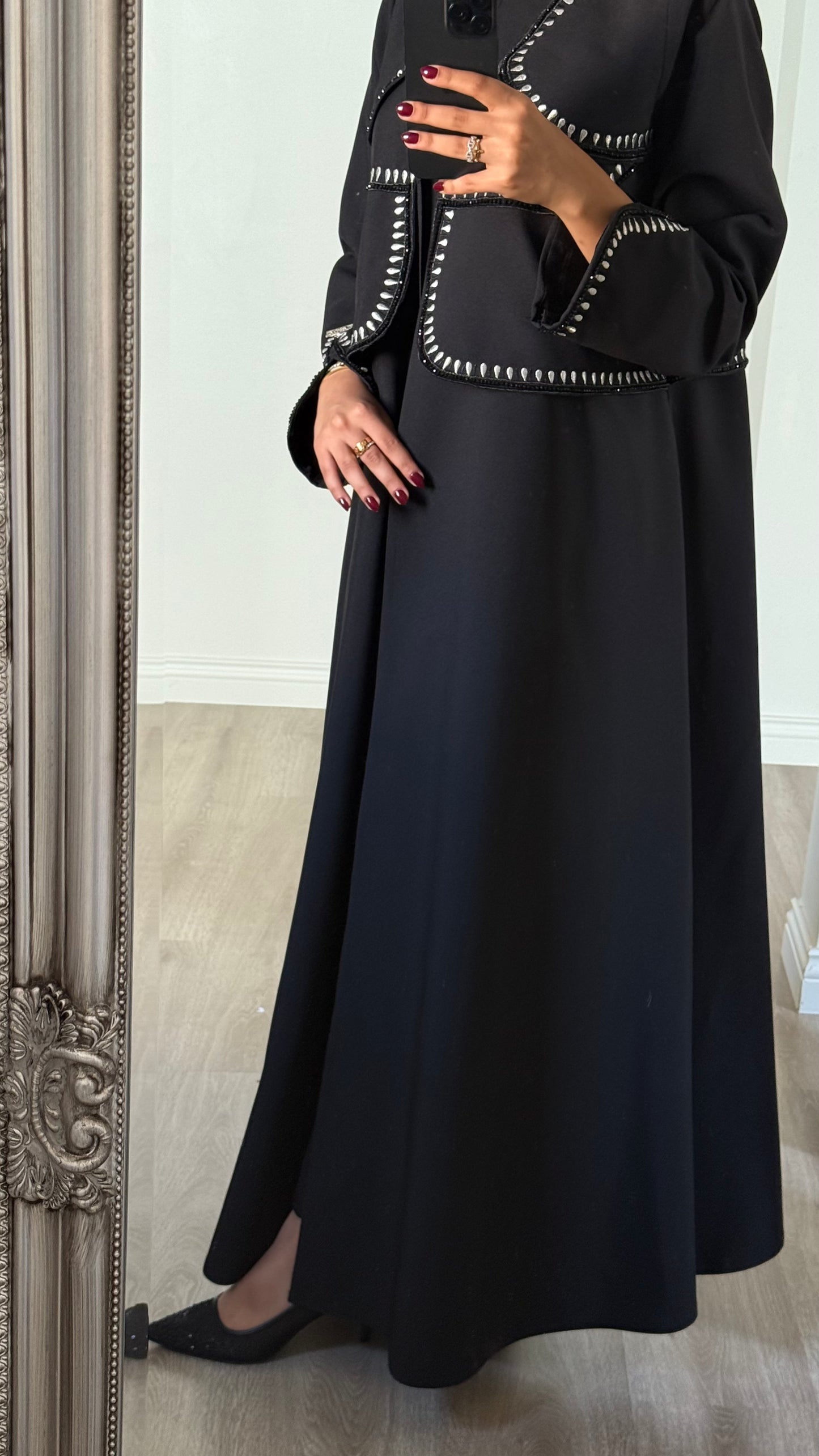 Silver abaya