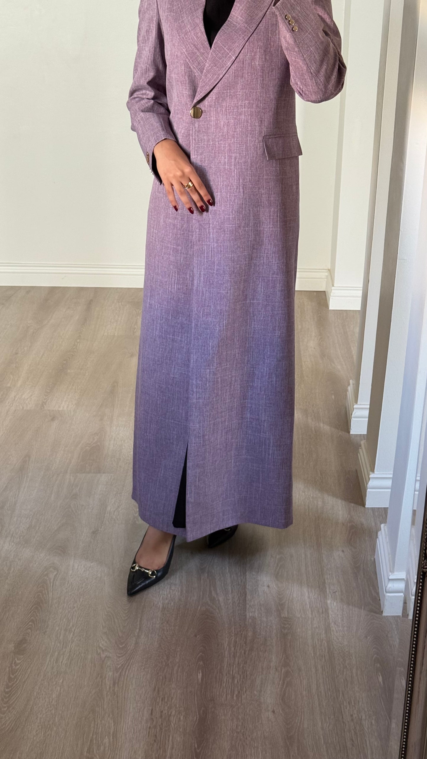 Purple linen blazer
