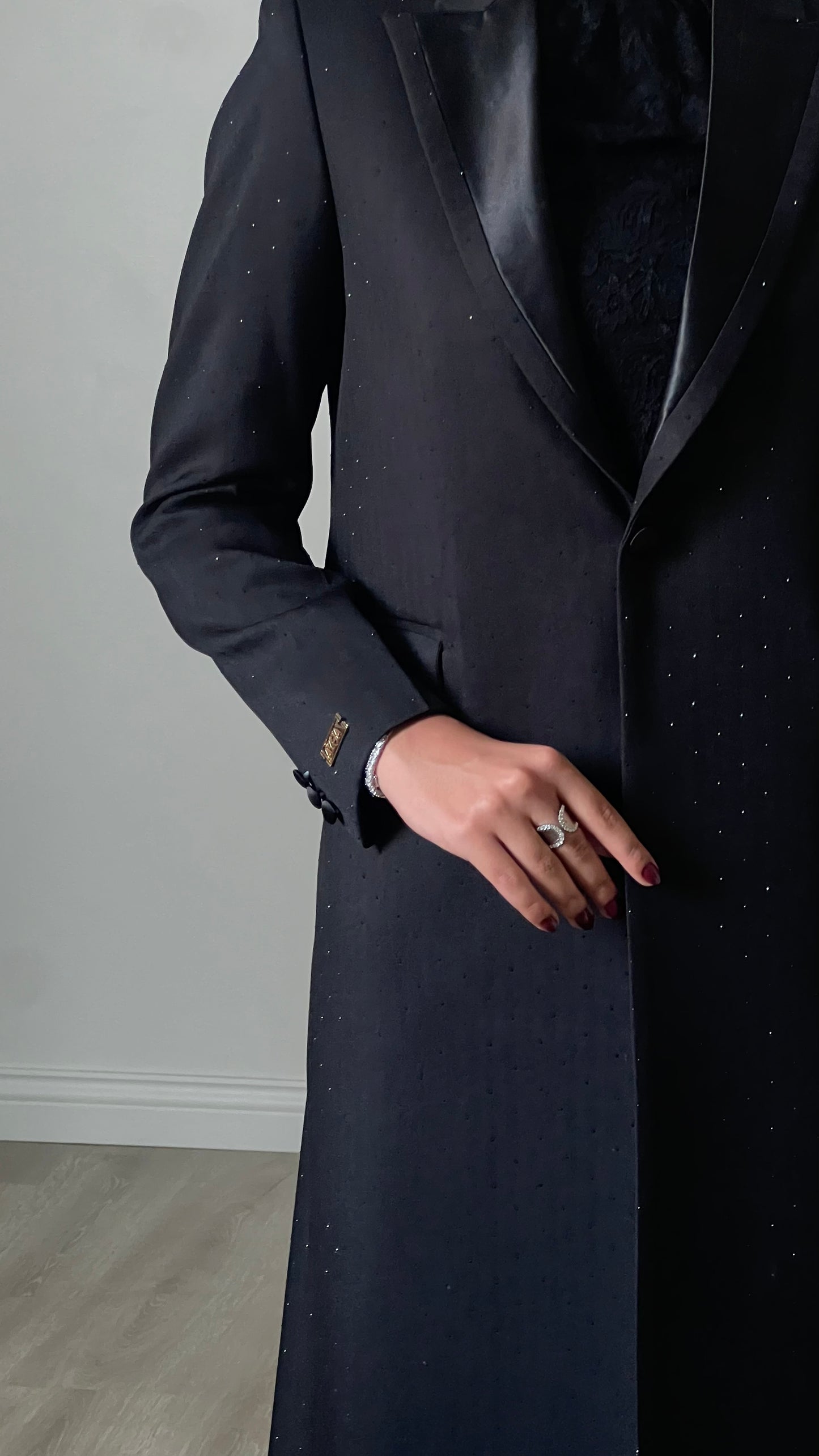 The sparkling blazer in black