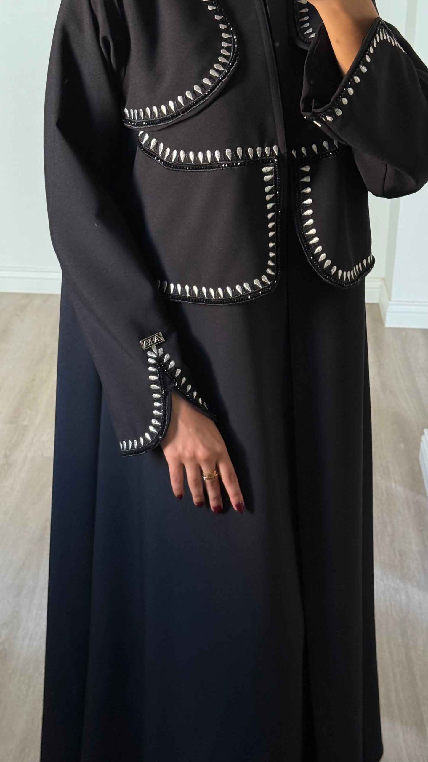 Silver abaya