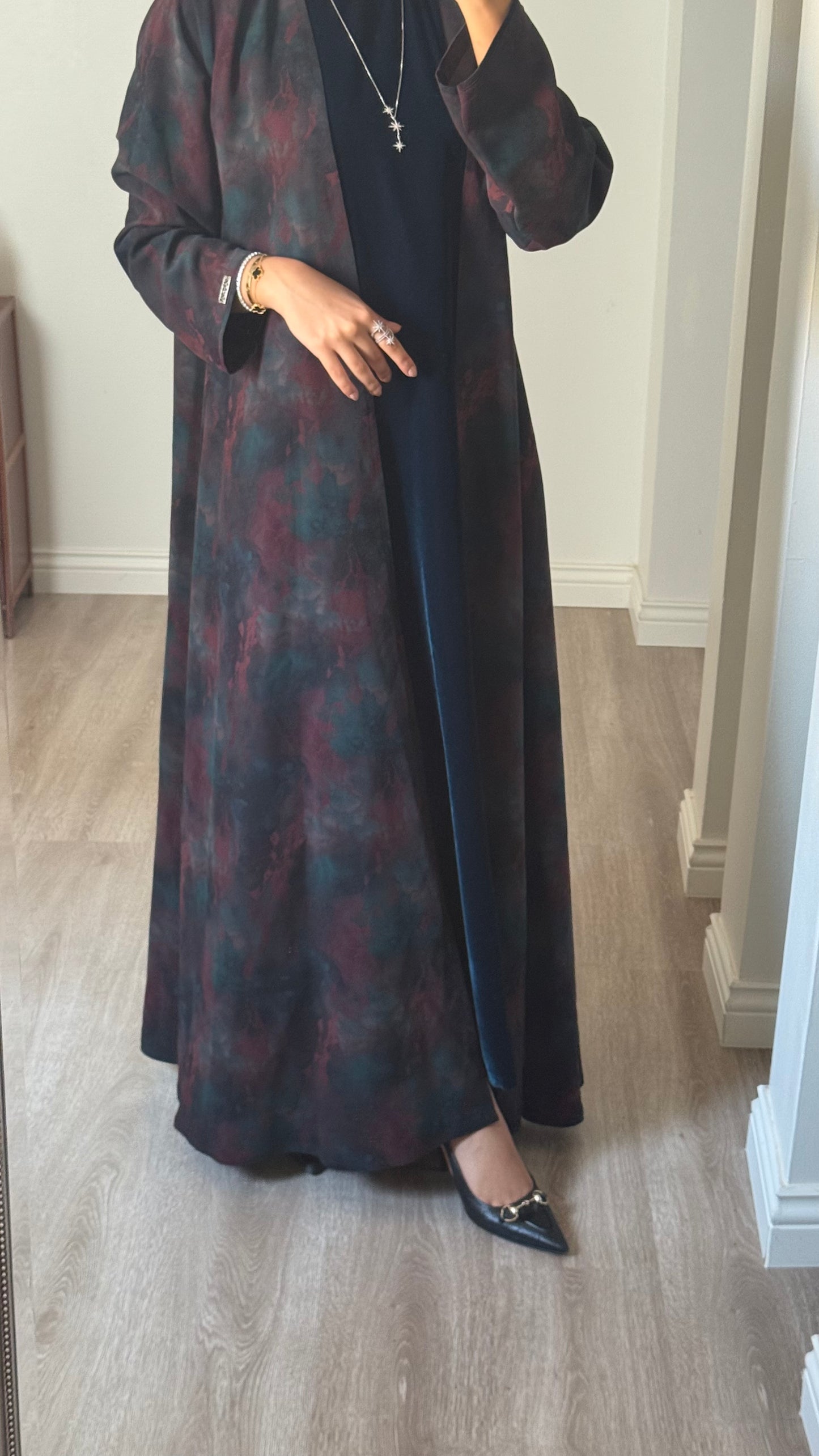 Deep forest Mist abaya + Dress