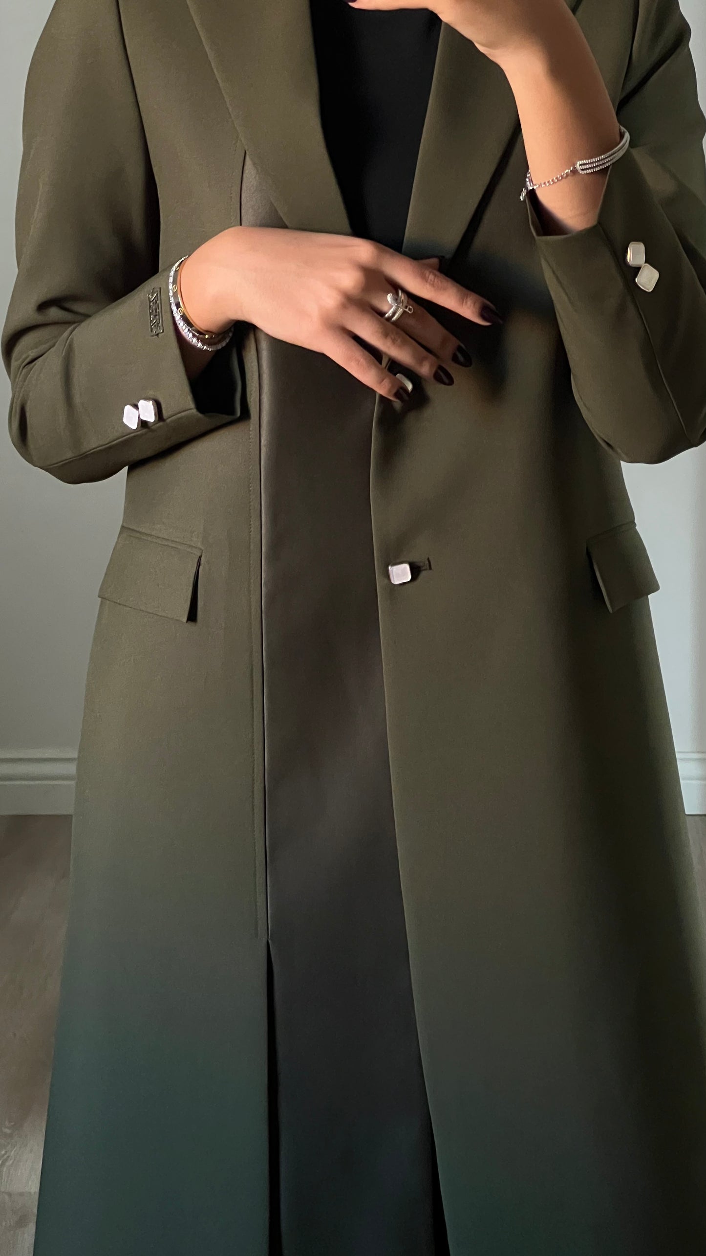 Olive green blazer ( fawri )