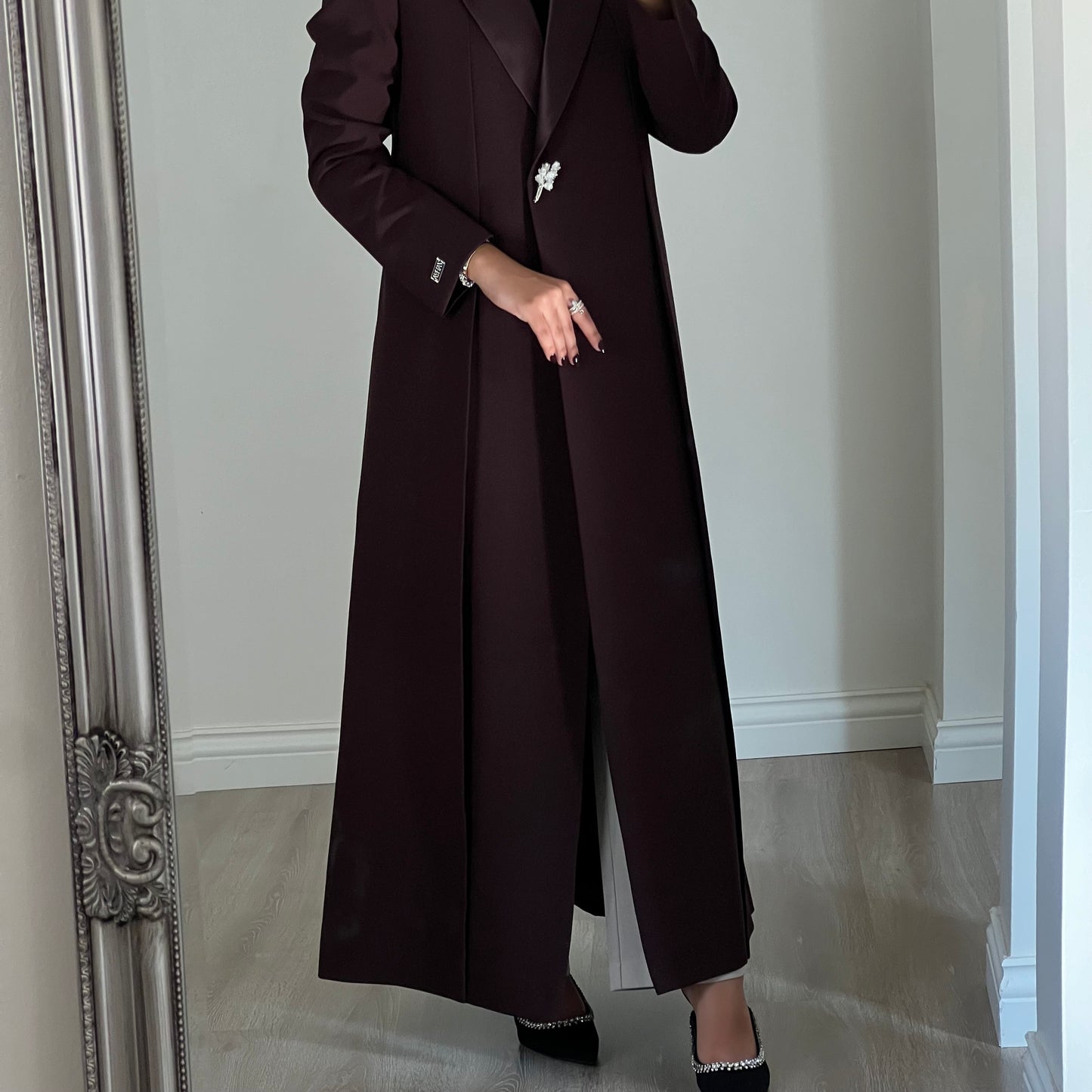 The dark cocoa blazer