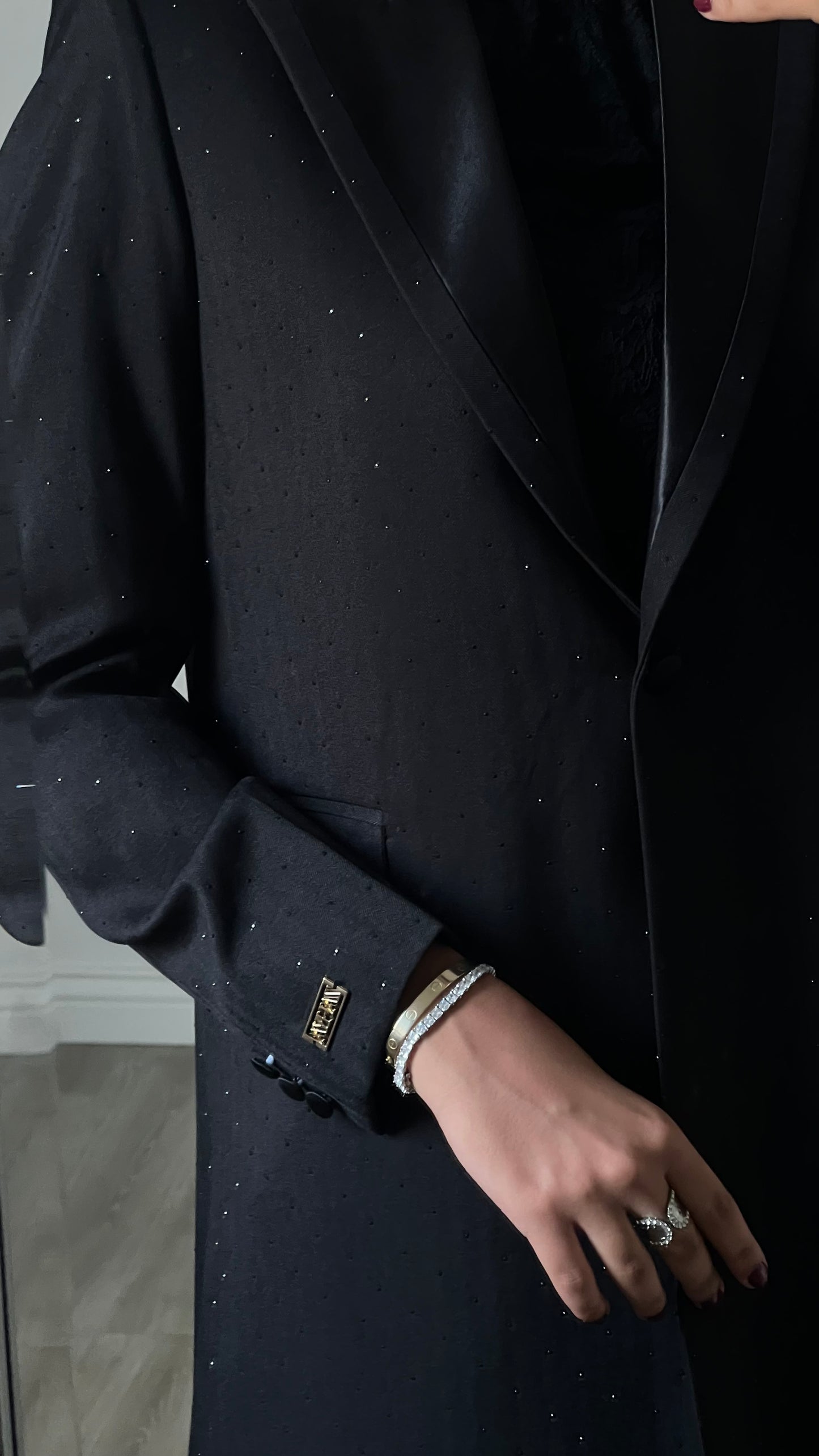 The sparkling blazer in black