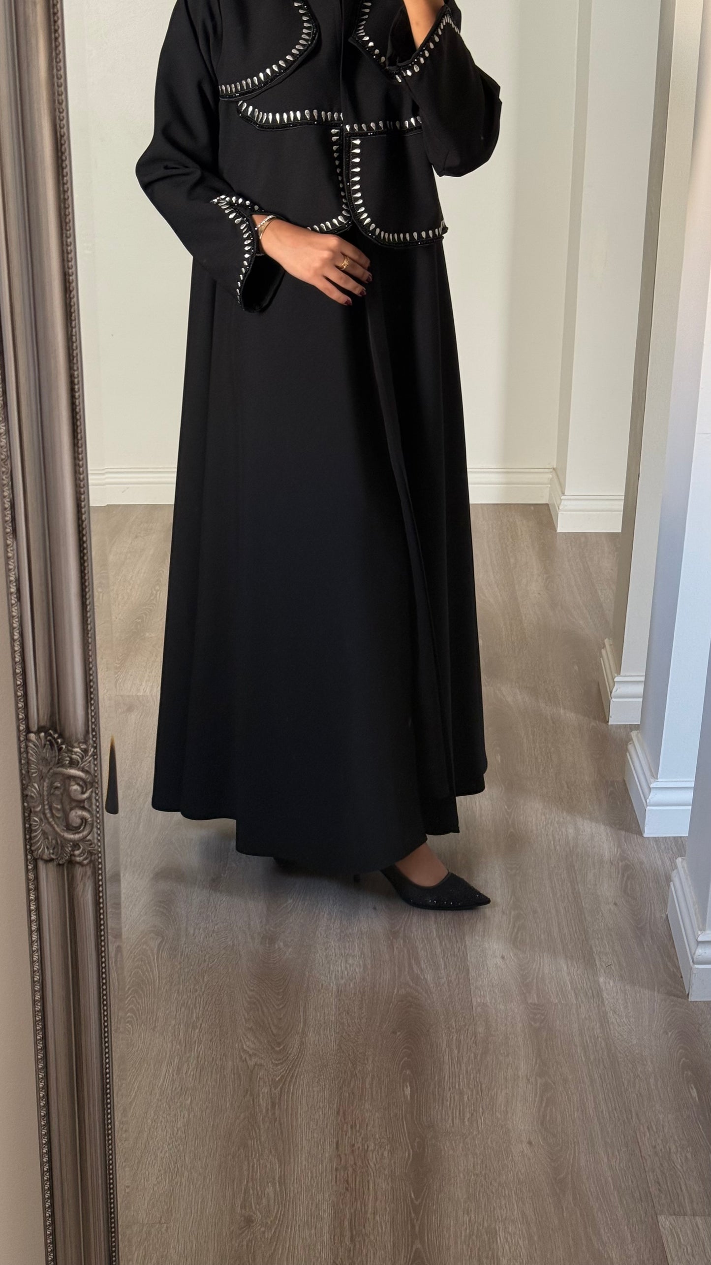 Silver abaya