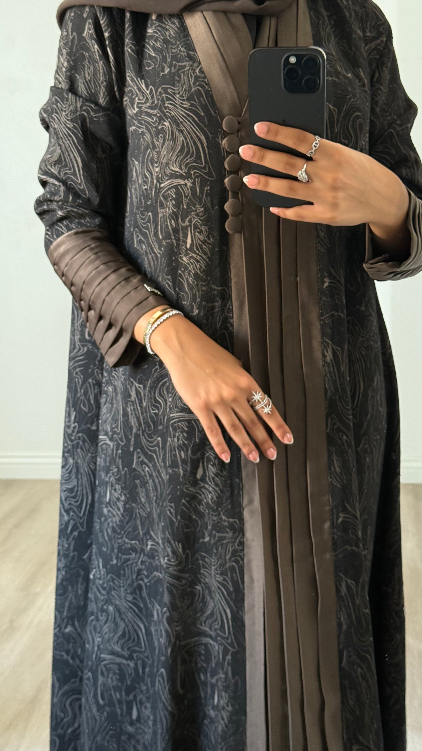 Silk Pleated Flow Abaya