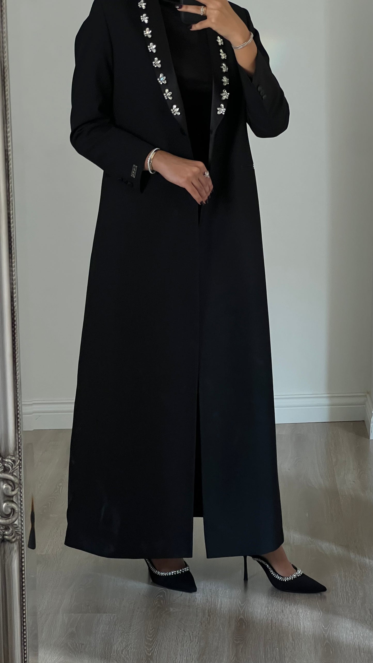 Black blazer with crystals