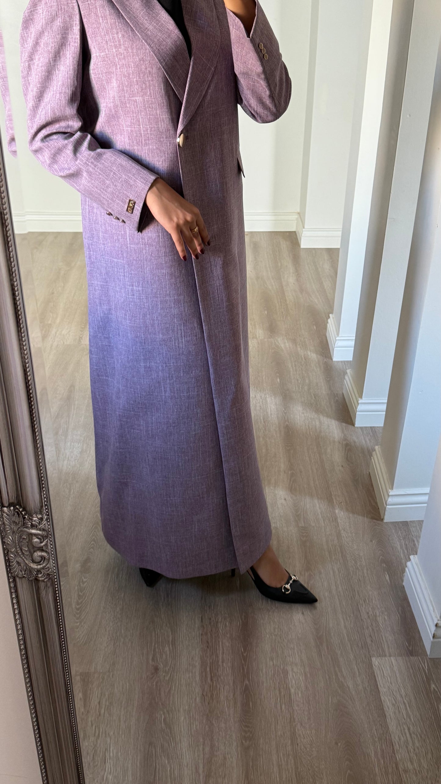 Purple linen blazer