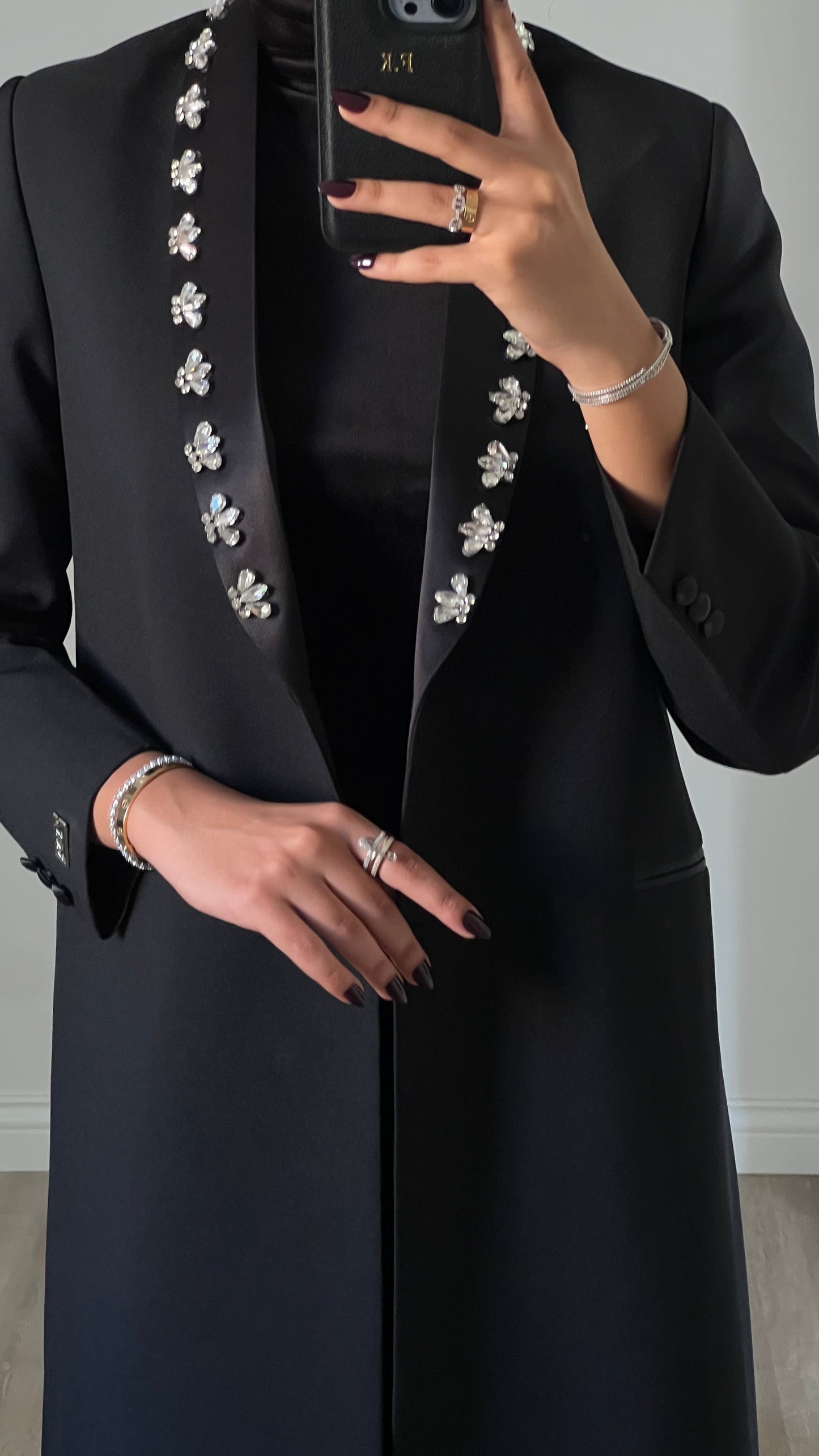 Black blazer with crystals ( fawri )