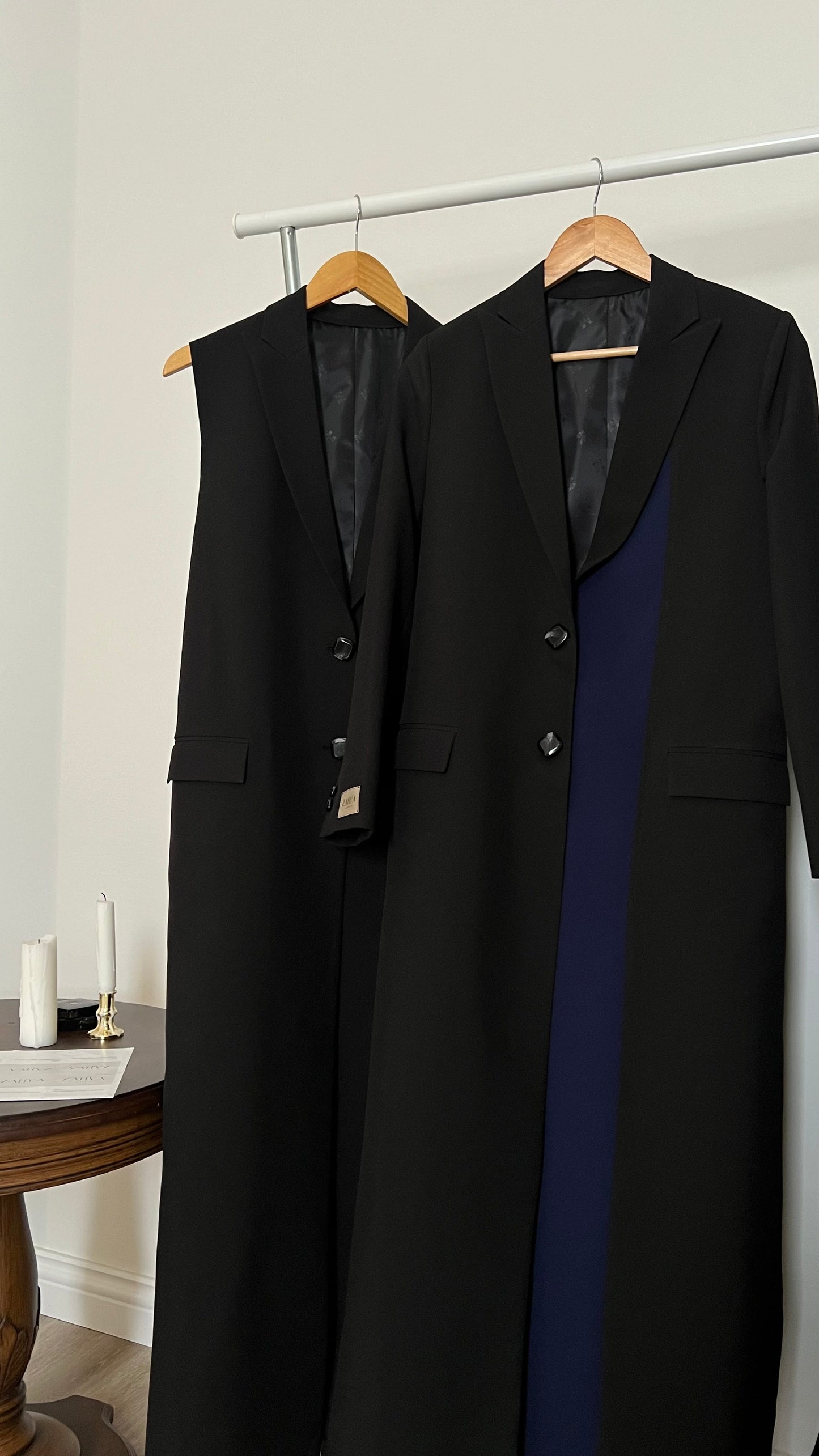Navy blue & black blazer
