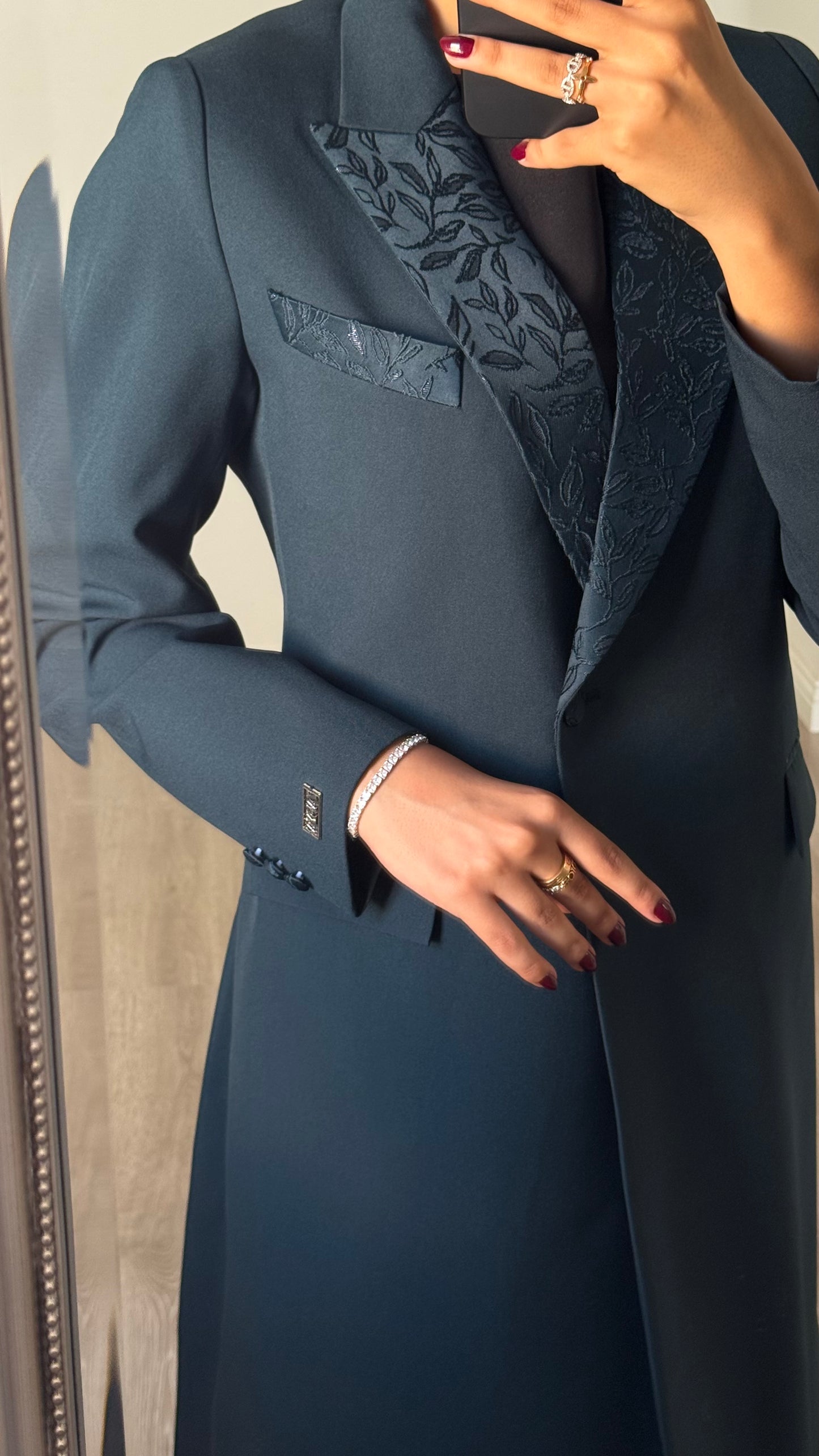 Turquoise green blazer