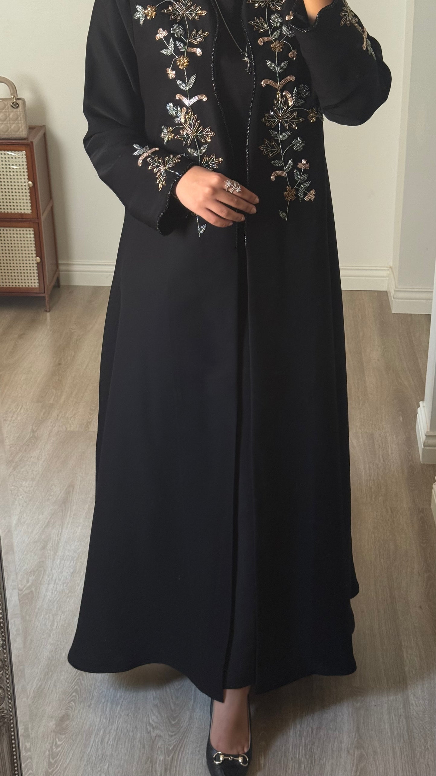 Golden Vine abaya