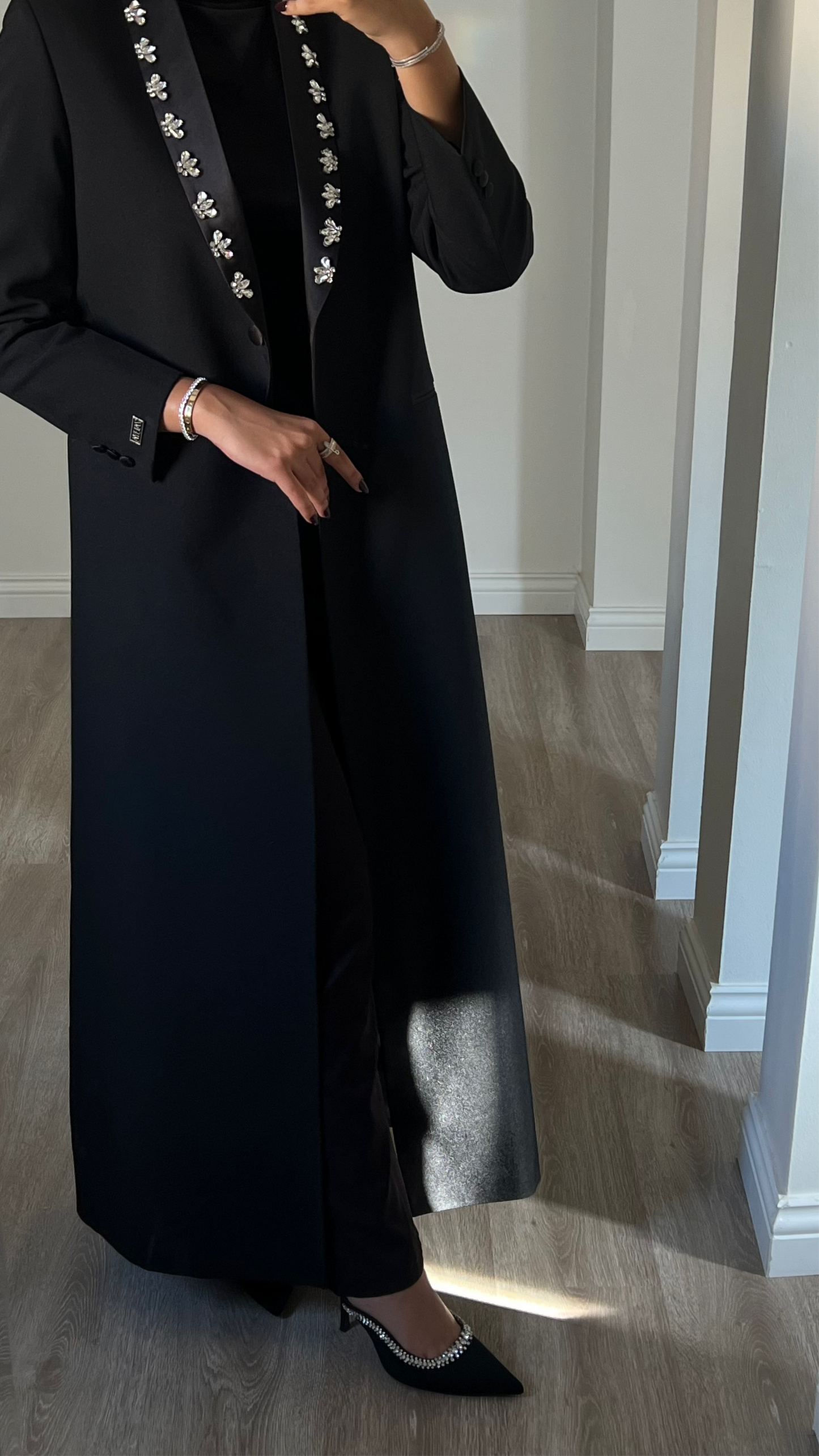 Black blazer with crystals