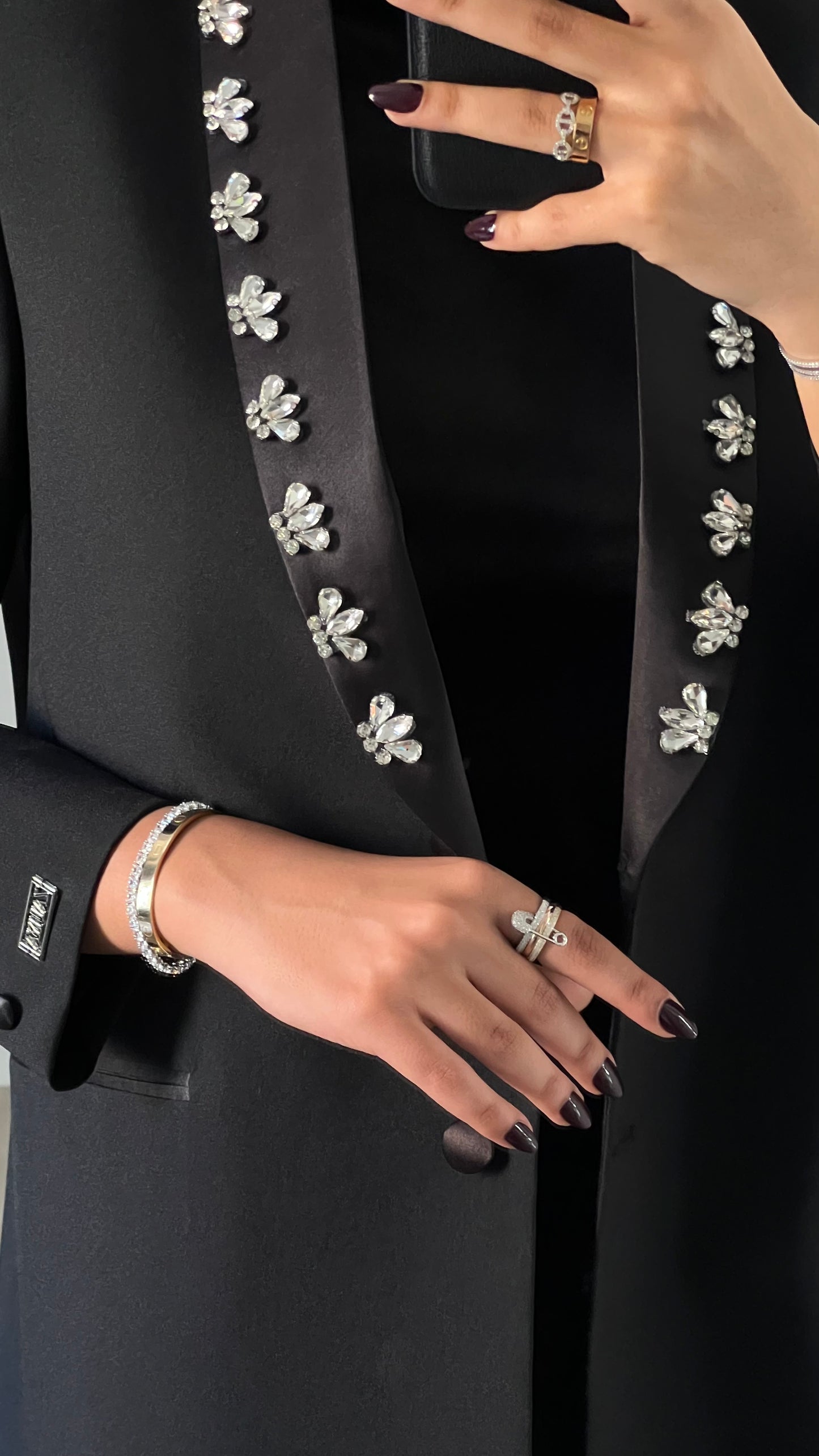 Black blazer with crystals ( fawri )