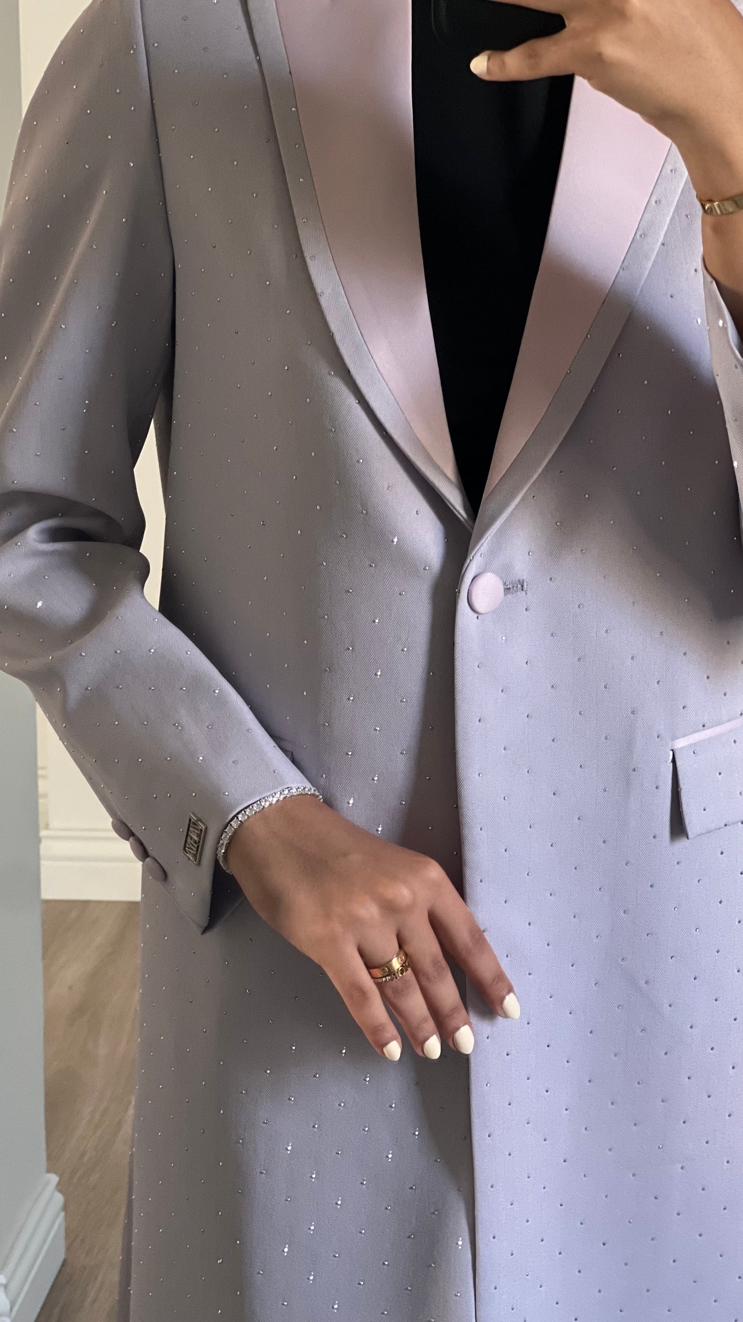 The sparkling blazer in lavender