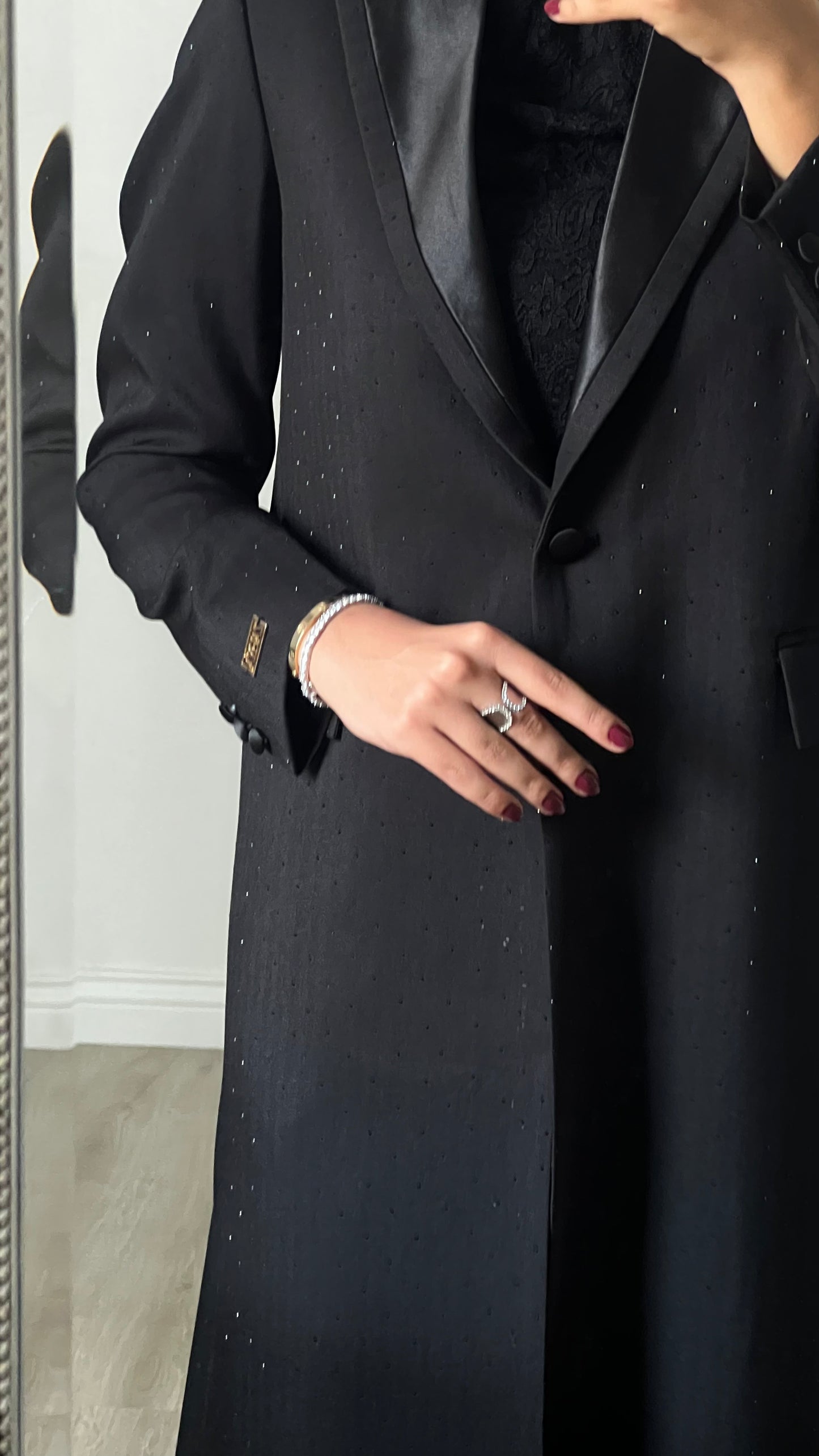 The sparkling blazer in black