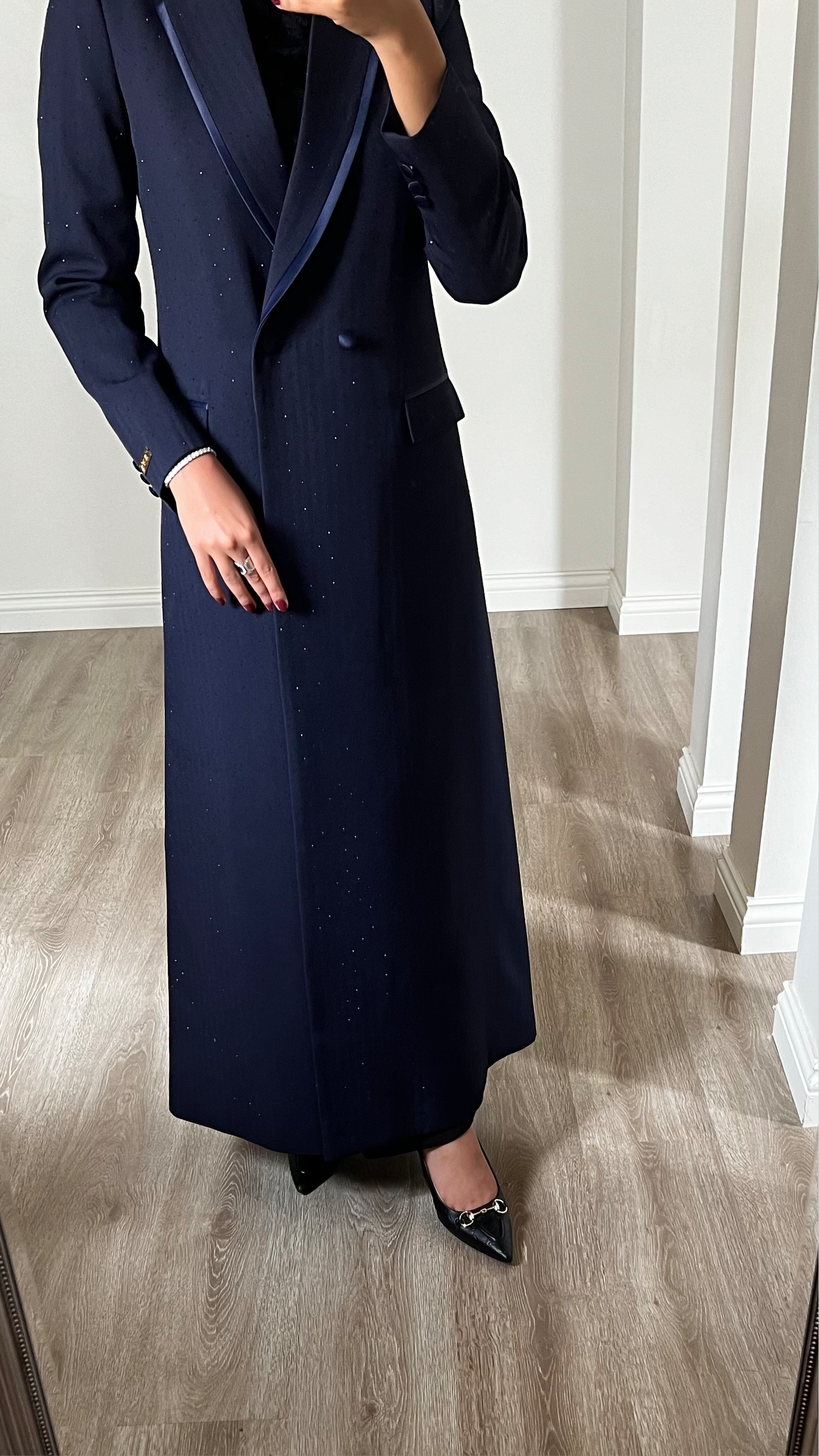 The sparkling blazer in navy blue