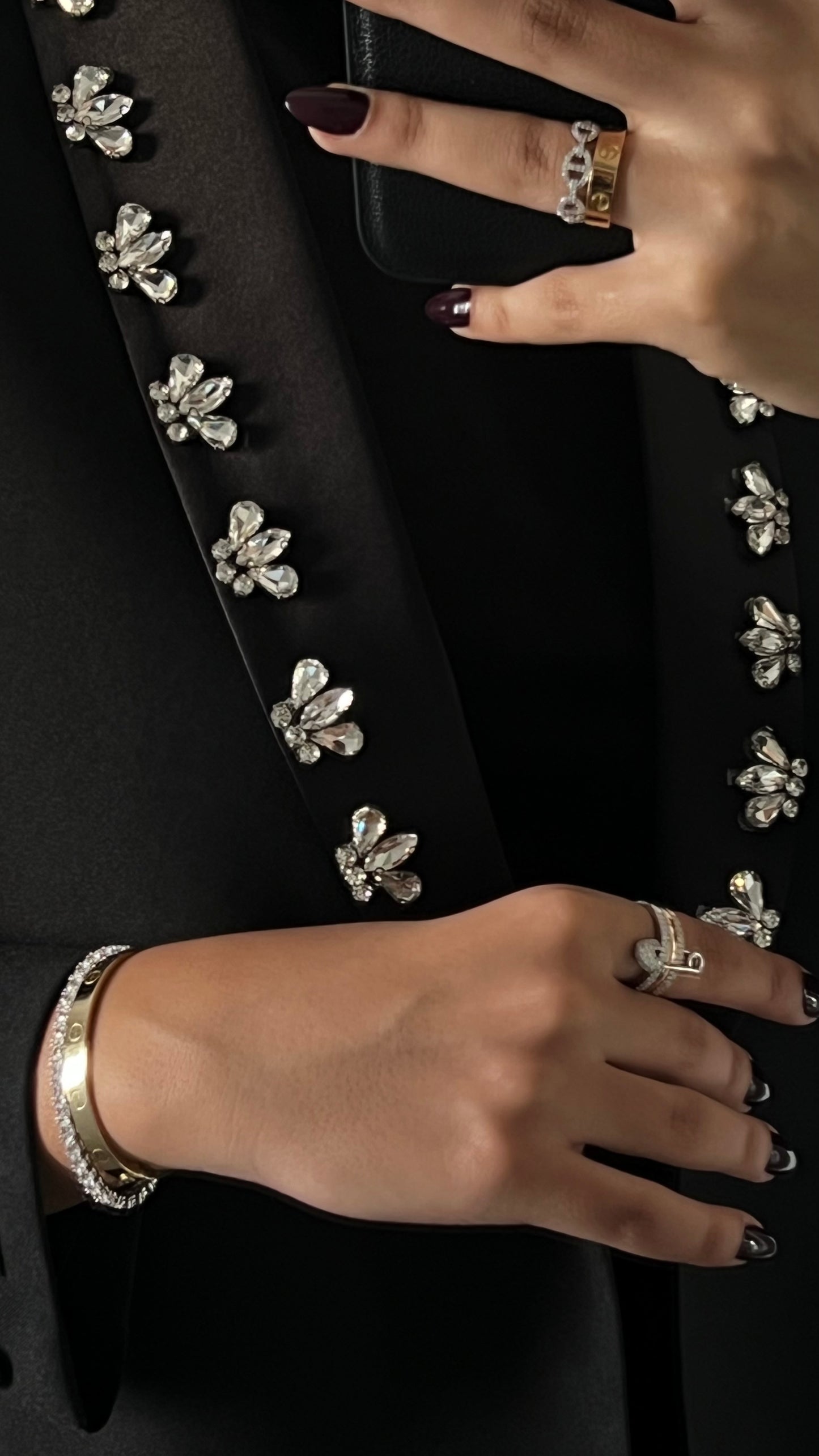 Black blazer with crystals