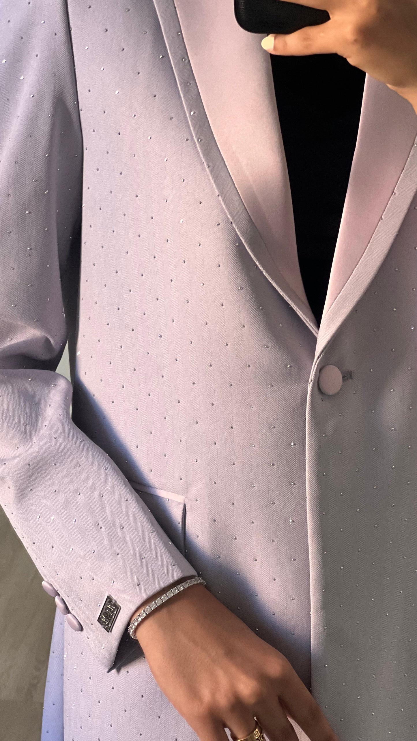 The sparkling blazer in lavender