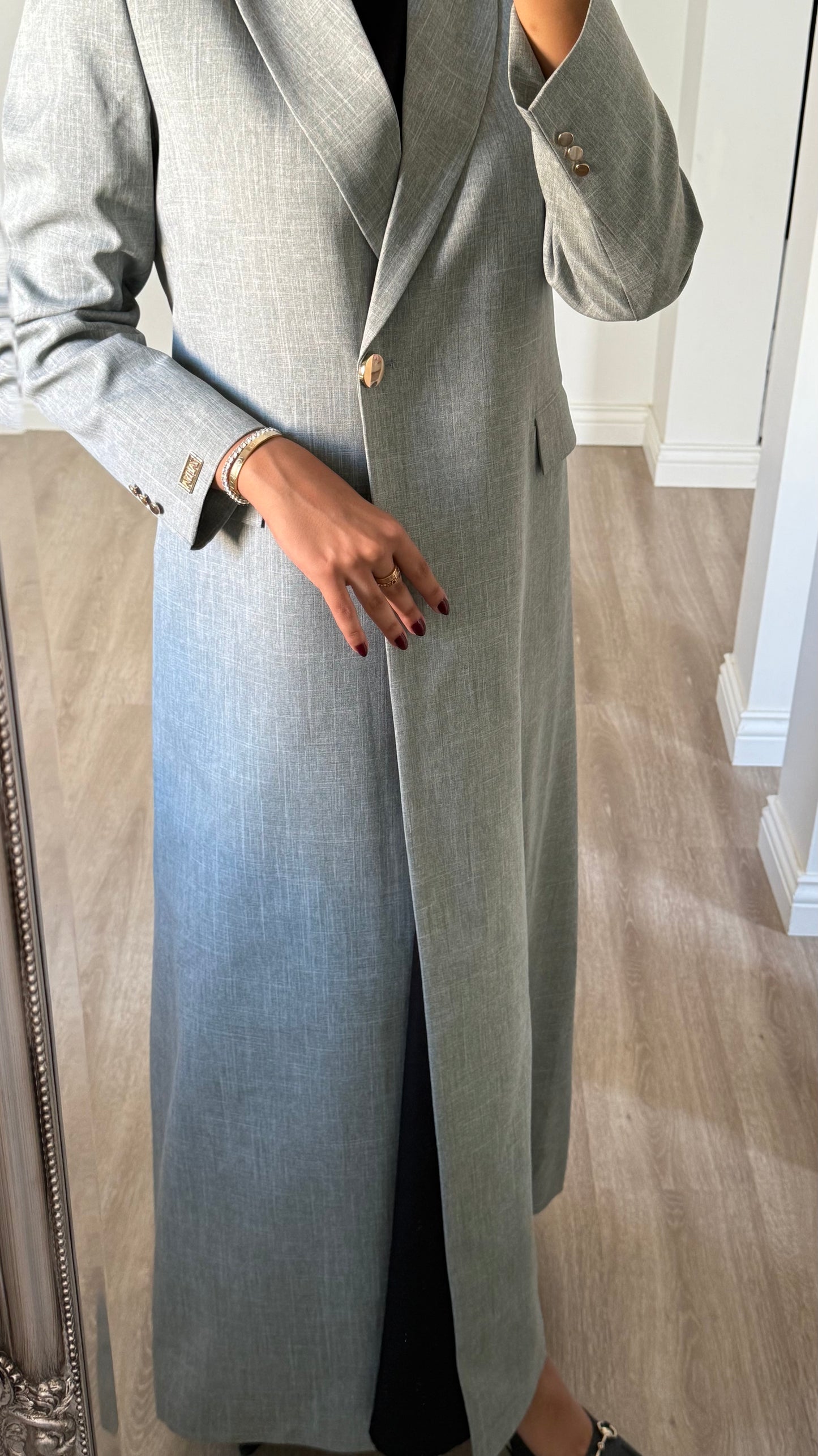 Light blue linen blazer