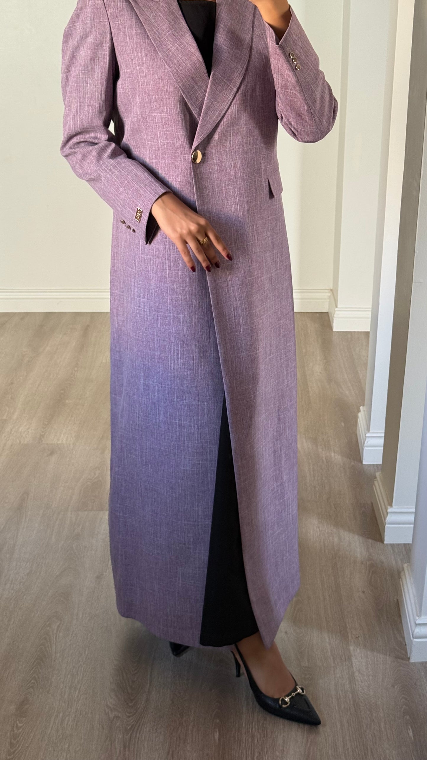 Purple linen blazer