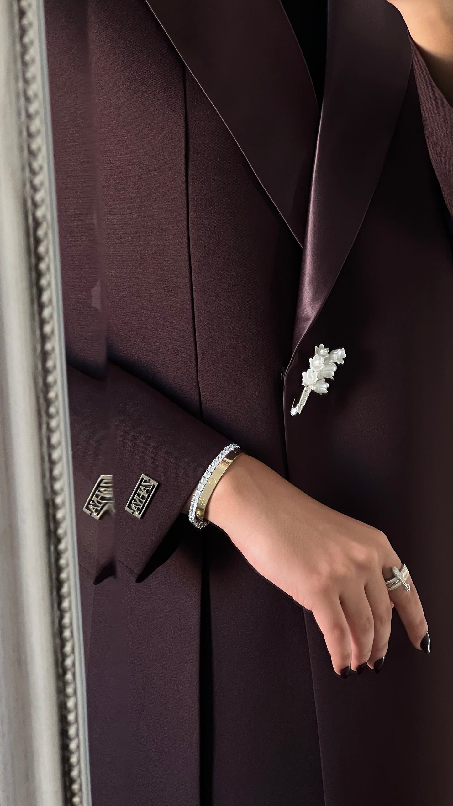 The dark cocoa blazer
